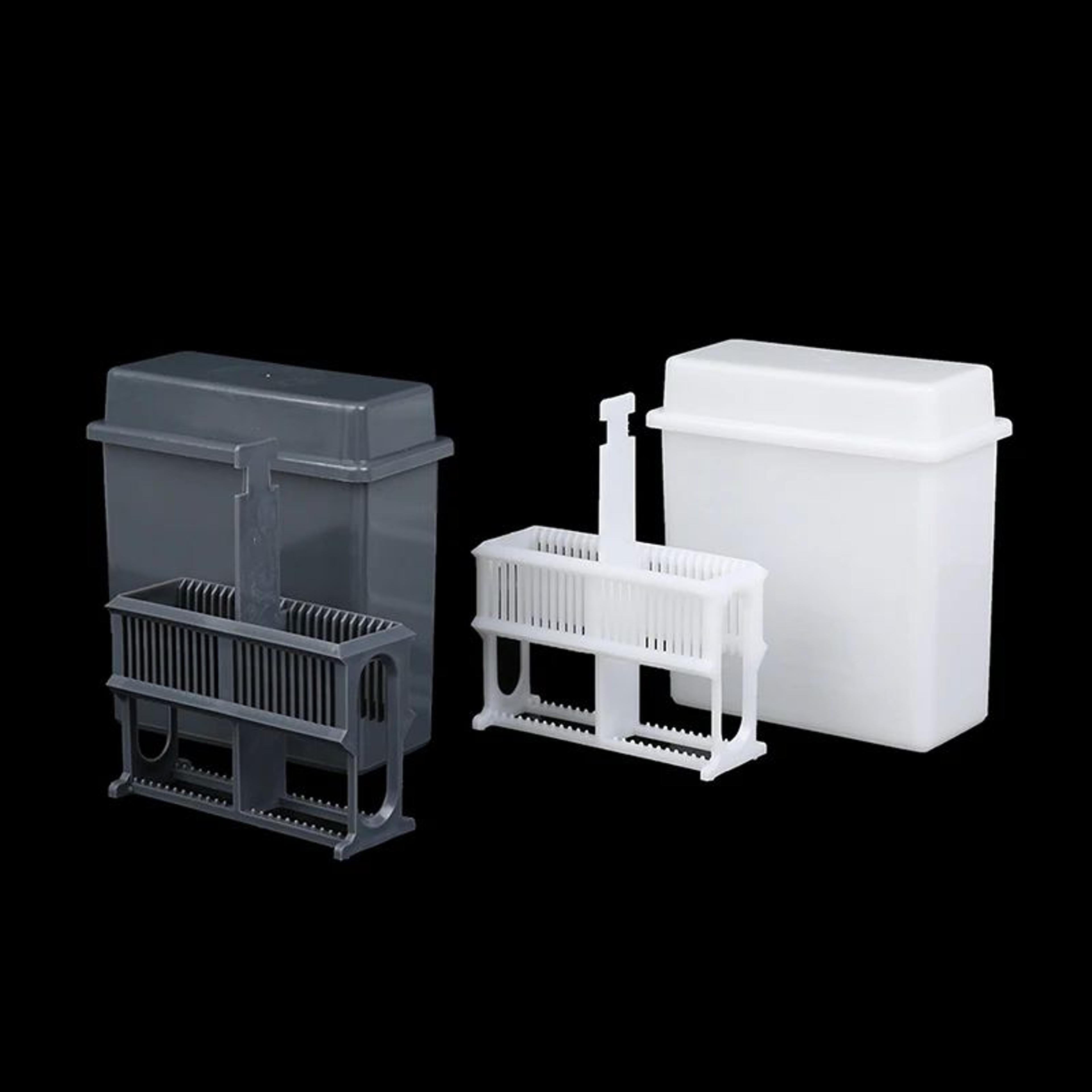 24-slot microscope slide staining rack & jar set - compact histology staining kit