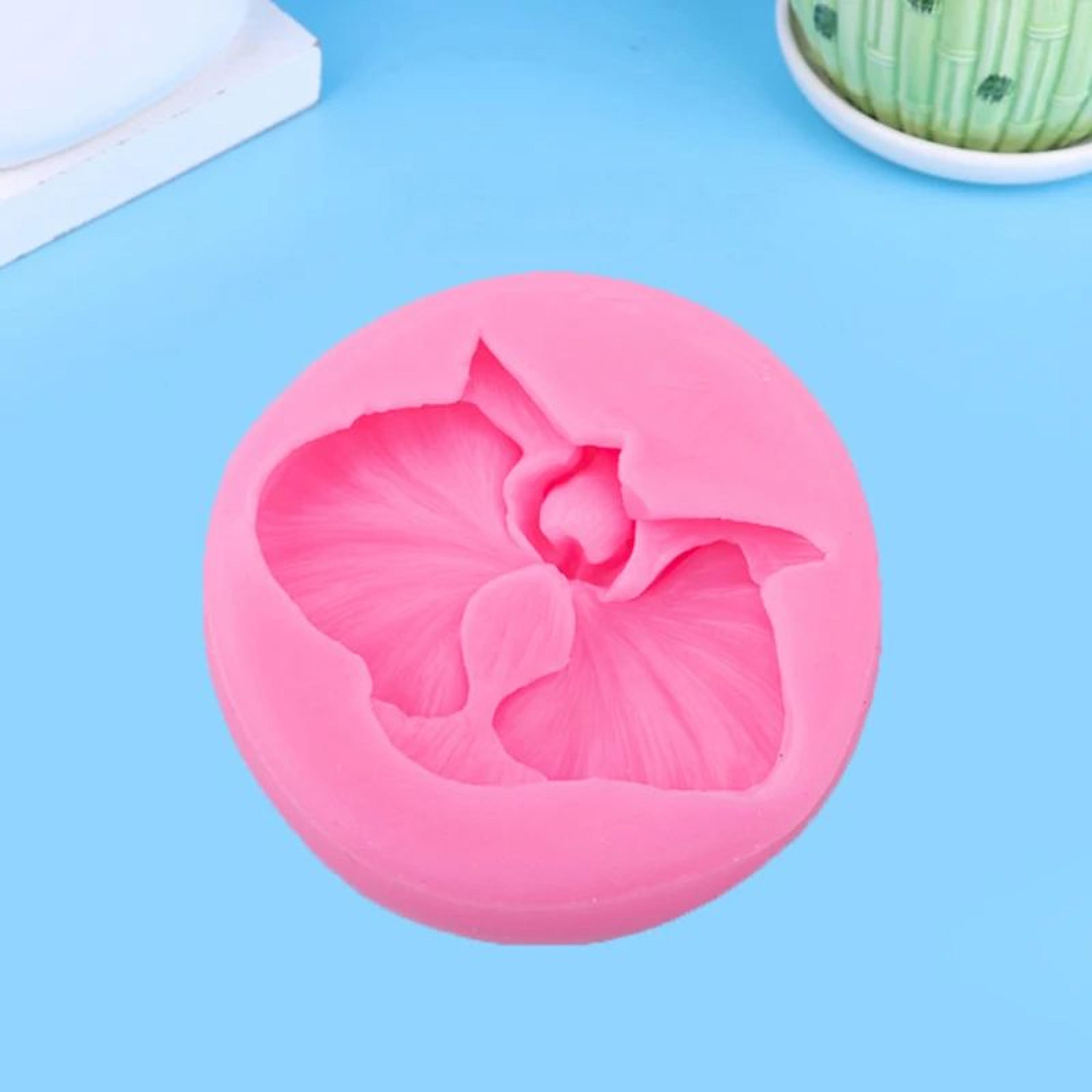 orchid flower silicone mold for fondant, chocolate & cake decorating – reusable food-grade diy craft mold