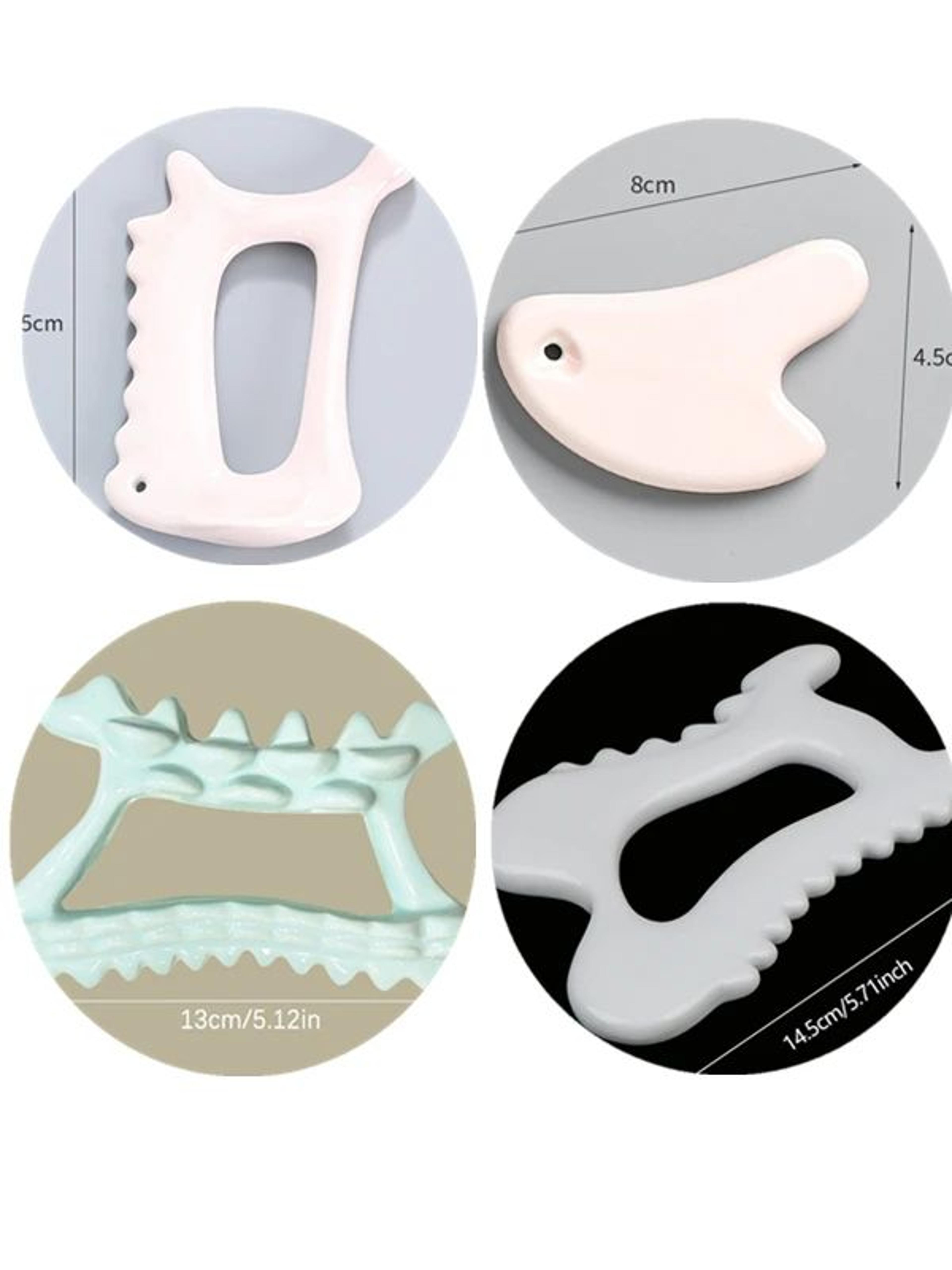 ceramic gua sha massage board for face & body sculpting, lymphatic drainage, and muscle relief