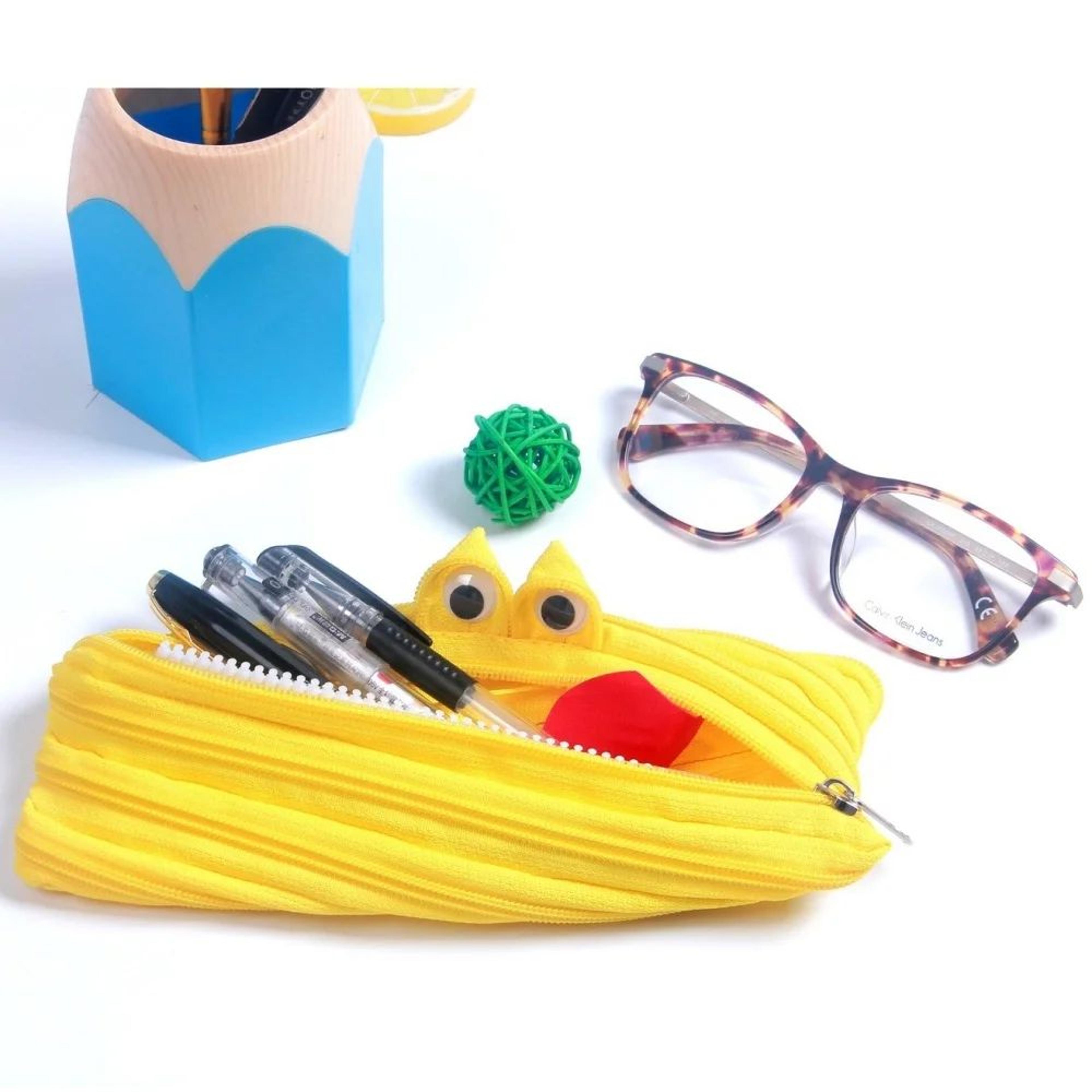 monster pencil case large capacity cute pencil pouch zipper pen case for school