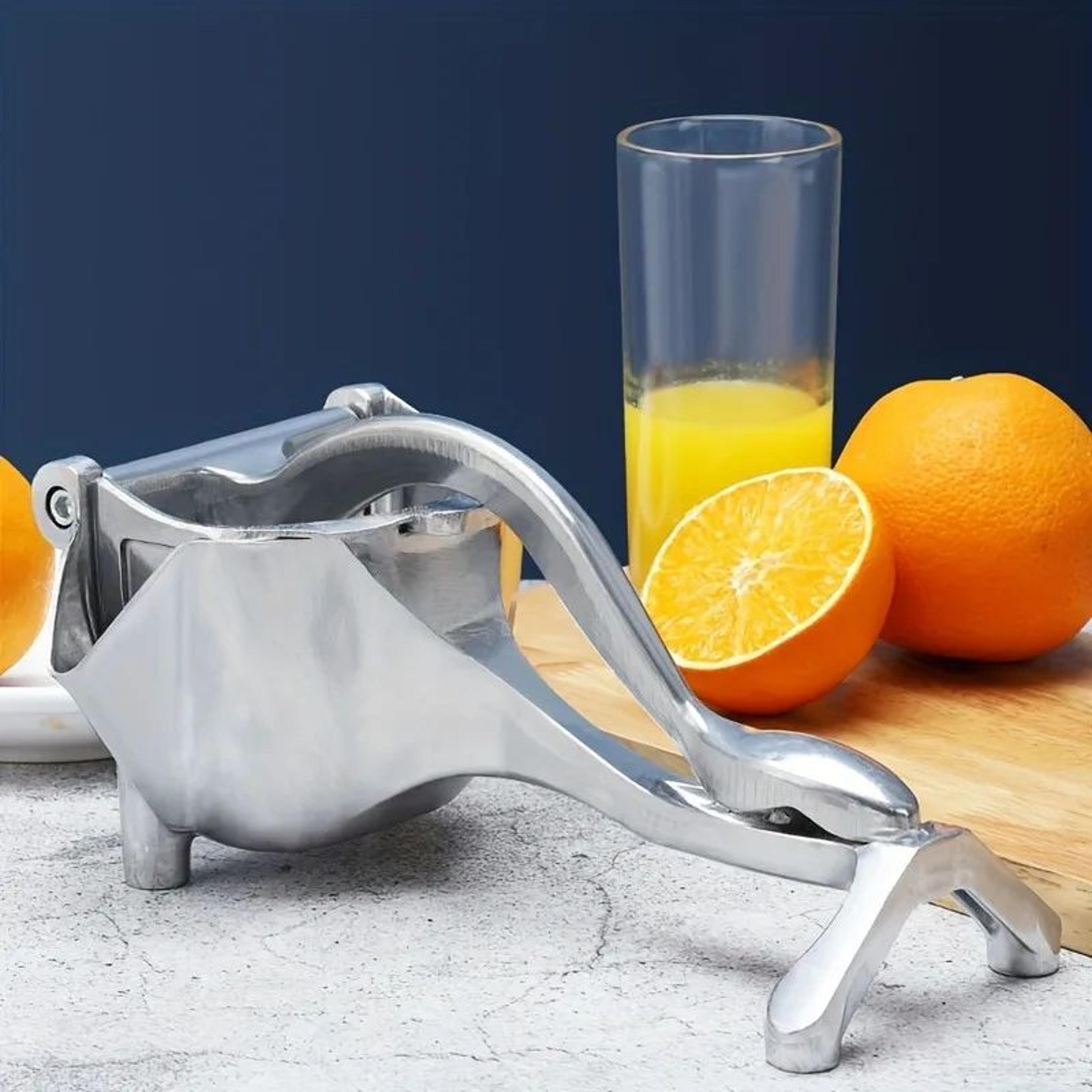 heavy-duty manual lemon squeezer citrus juicer – metal handheld fruit press