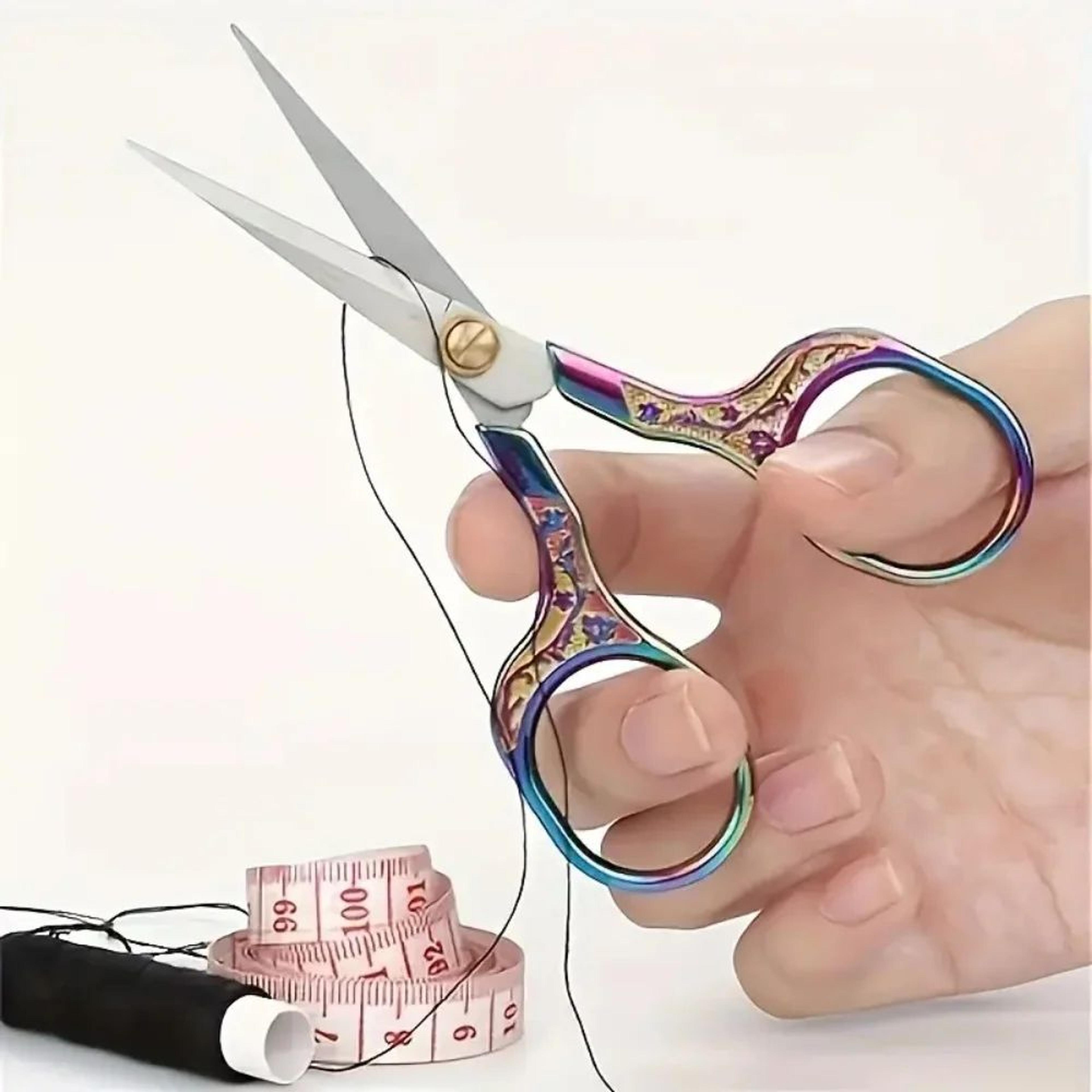 vintage stainless steel tailor scissors – 8inch fabric shears for sewing, dressmaking & diy cutting