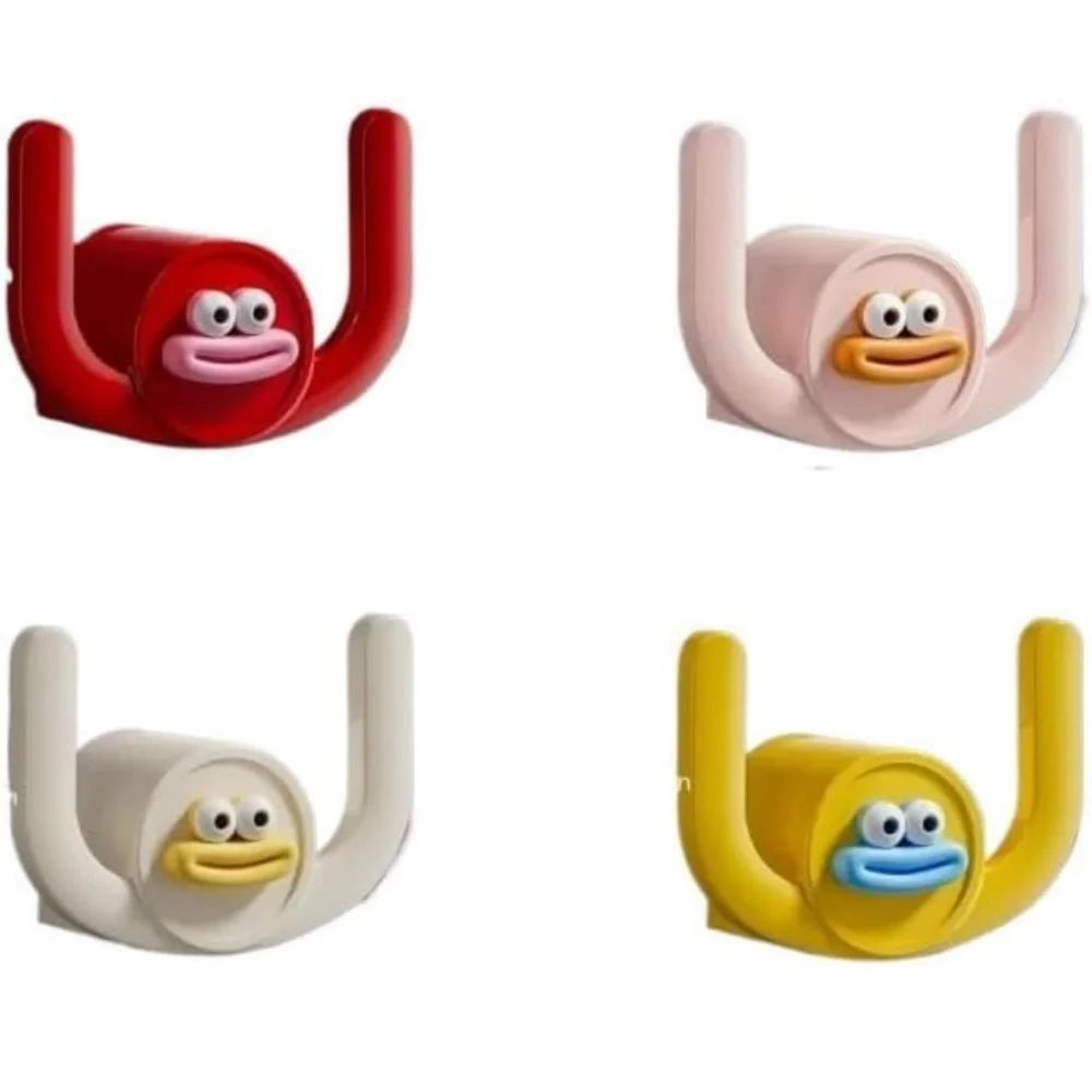 cartoon wall-mounted bathroom slipper rack with drainage space-saving shower storage organizer
