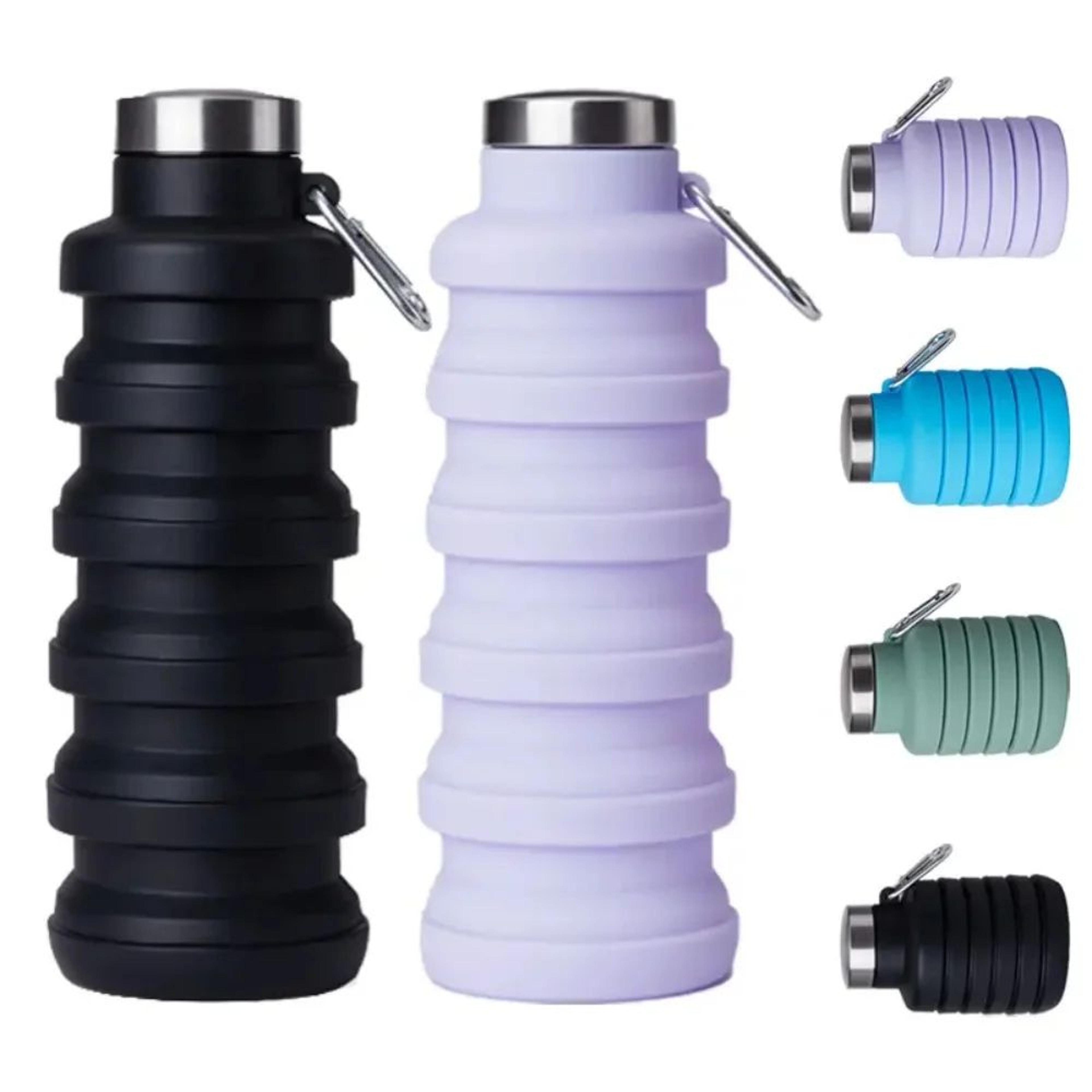 collapsible silicone water bottle – bpa-free foldable travel bottle for hiking & everyday hydration