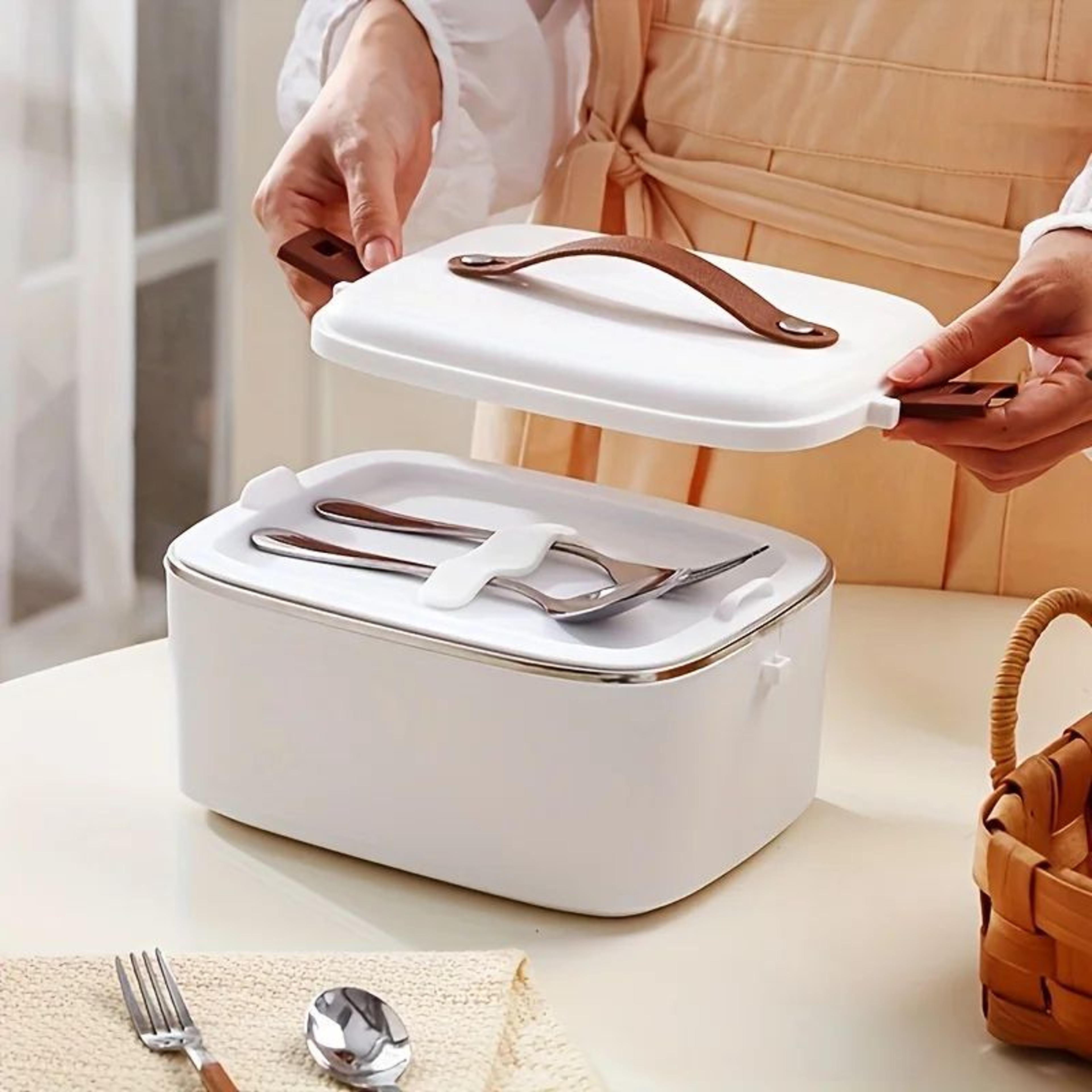 1.8l electric lunch box food heater – stainless steel portable food warmer for car, truck & home