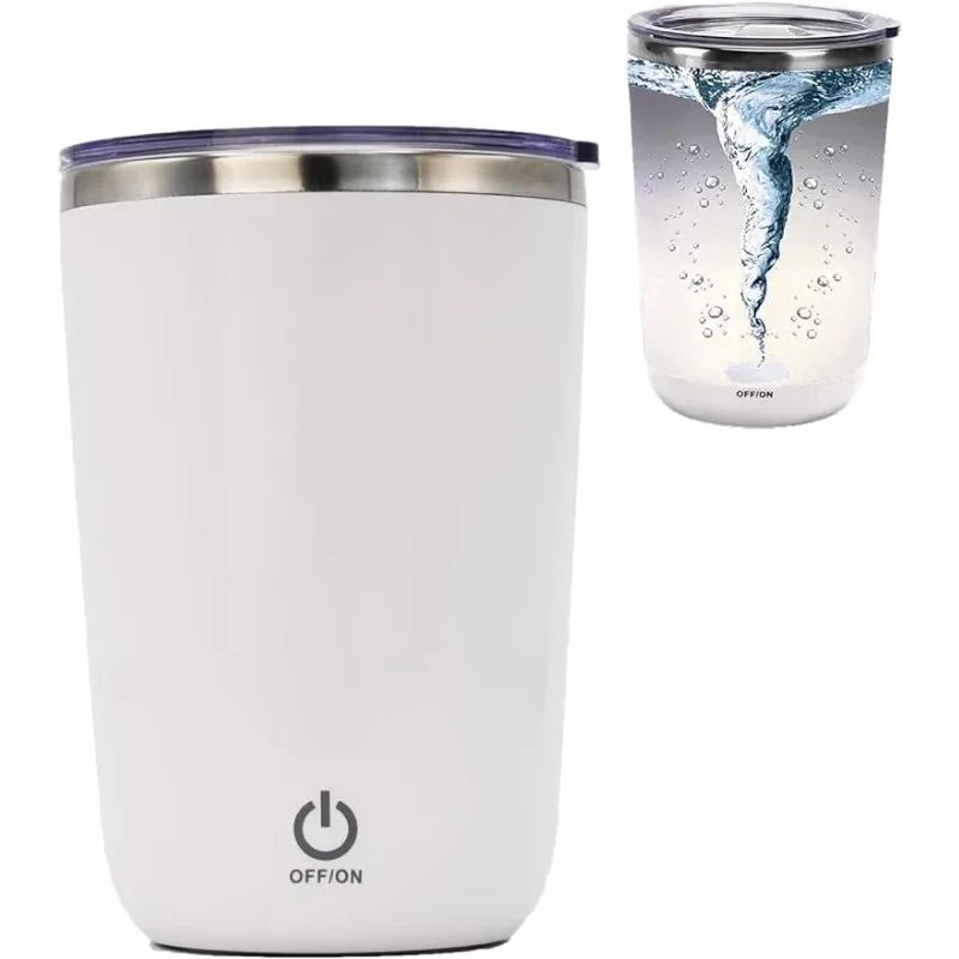 rechargeable self stirring mug – magnetic auto-mixing stainless steel travel cup for coffee, tea & protein shakes