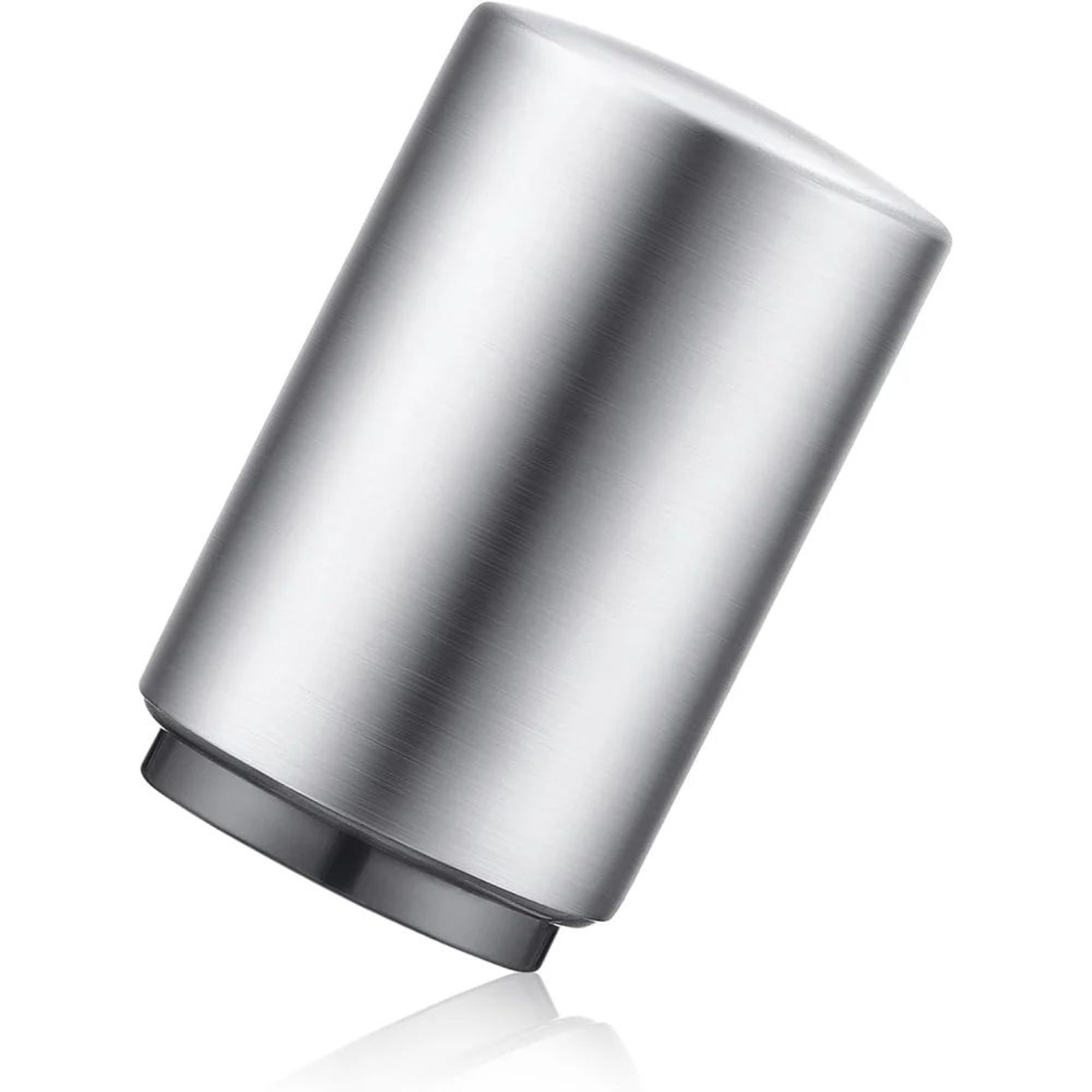 magnetic push-down automatic beer bottle opener – stainless steel cap catcher tool