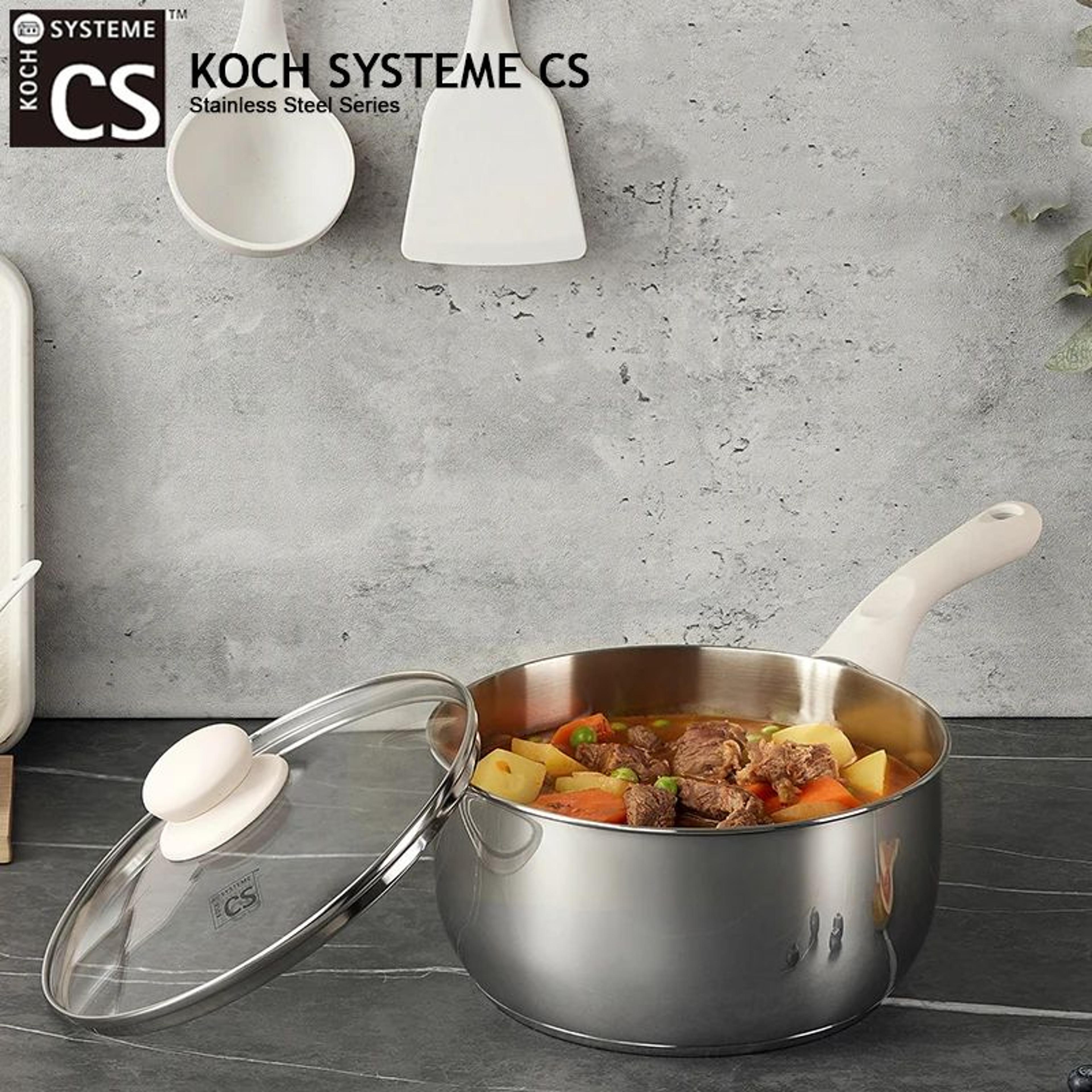 premium stainless steel saucepan set – 1qt/2qt/3qt induction-ready cookware with stay-cool handles