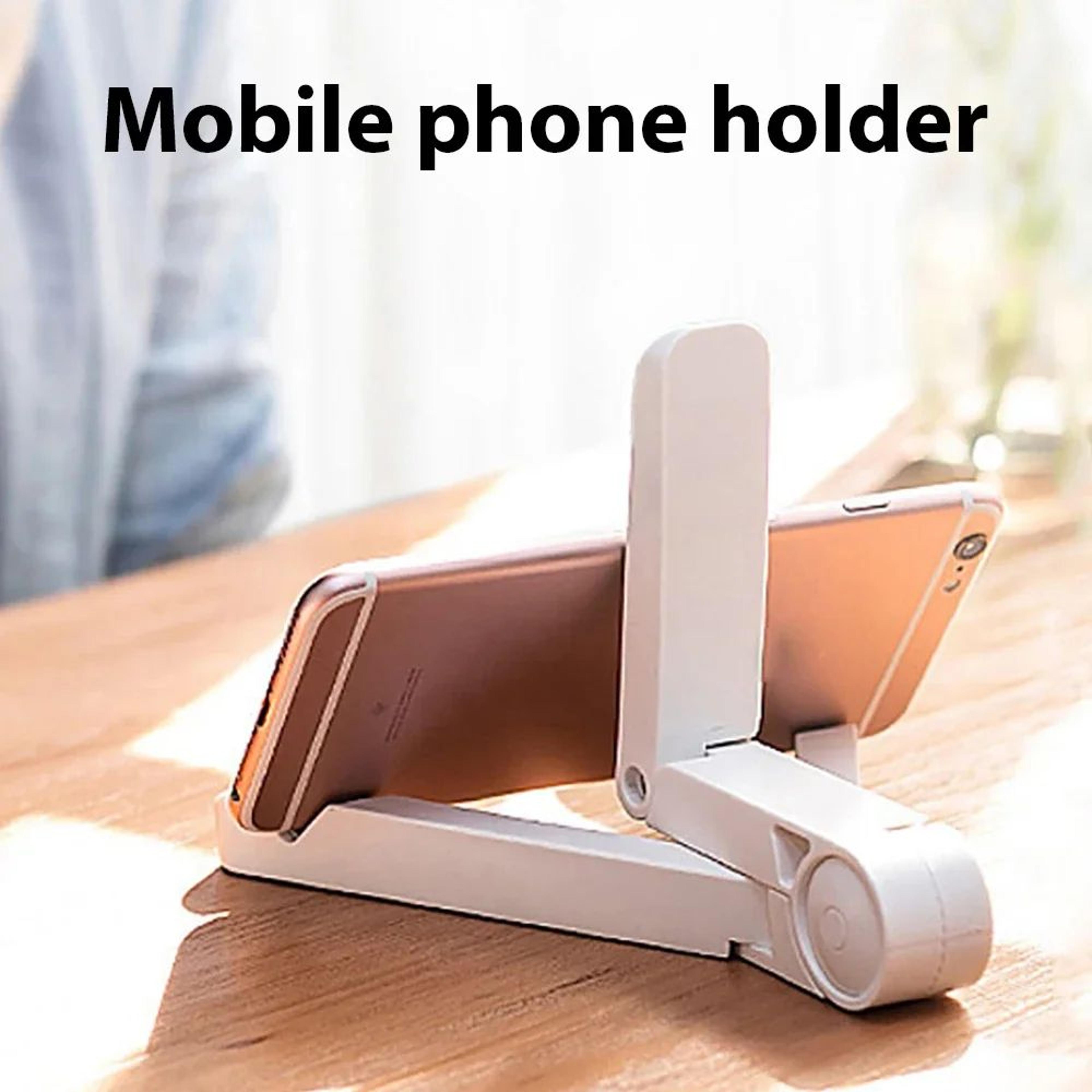 foldable tablet stand for desk, portable ipad & phone holder, adjustable viewing angle