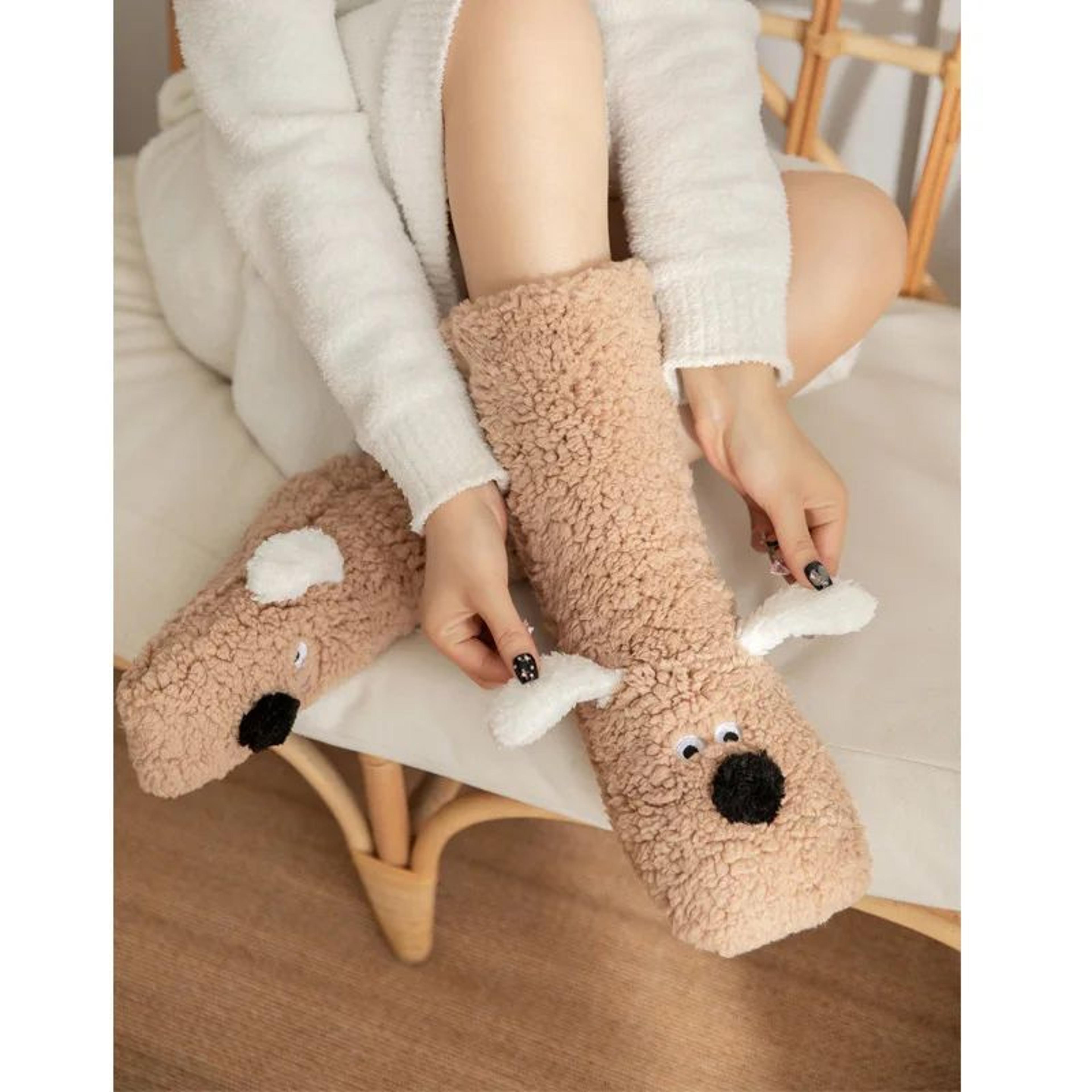 ultra-soft thickened coral fleece socks for women – cozy winter home & sleep socks