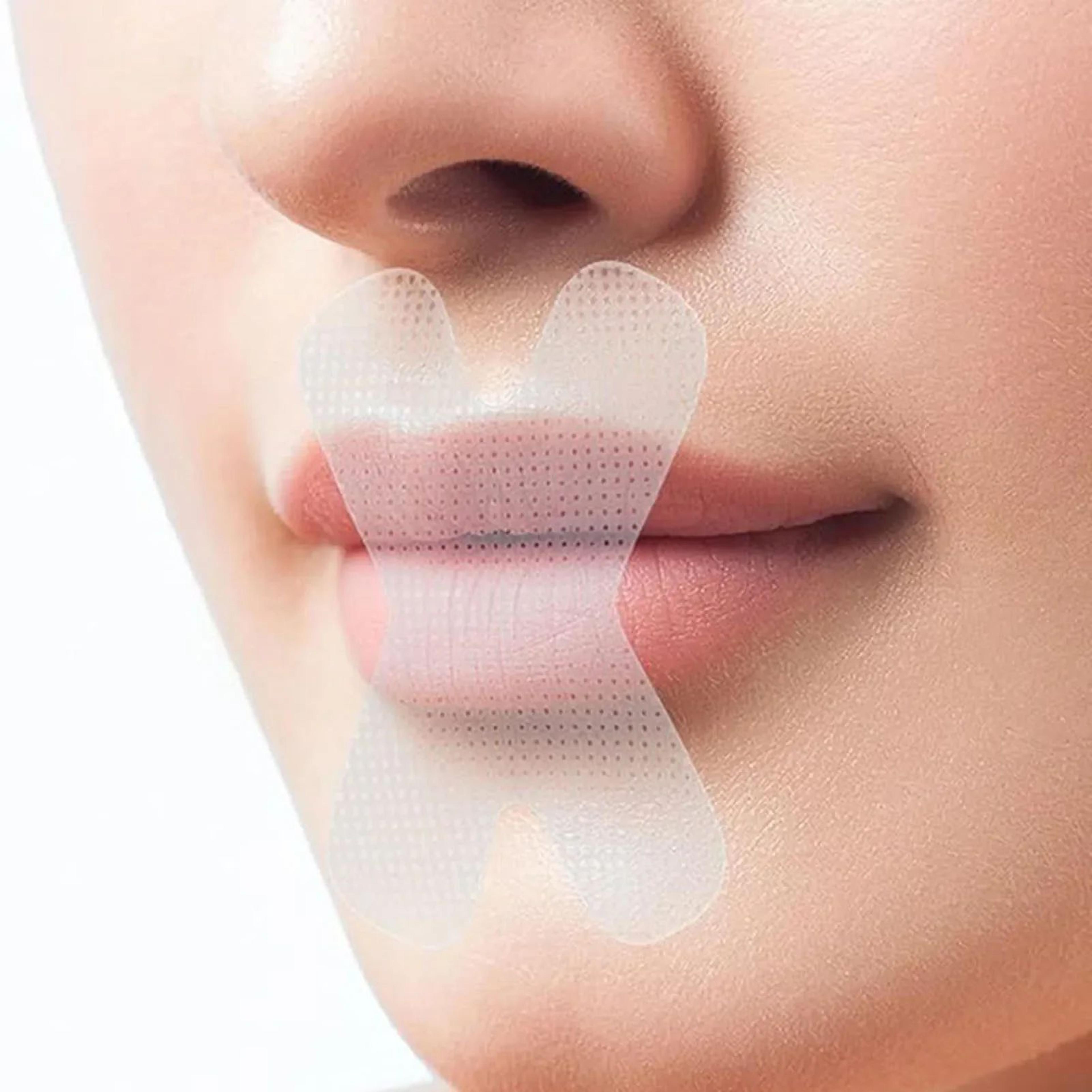 transparent sleep mouth tape for snoring relief, gentle mouth breathing tape strips
