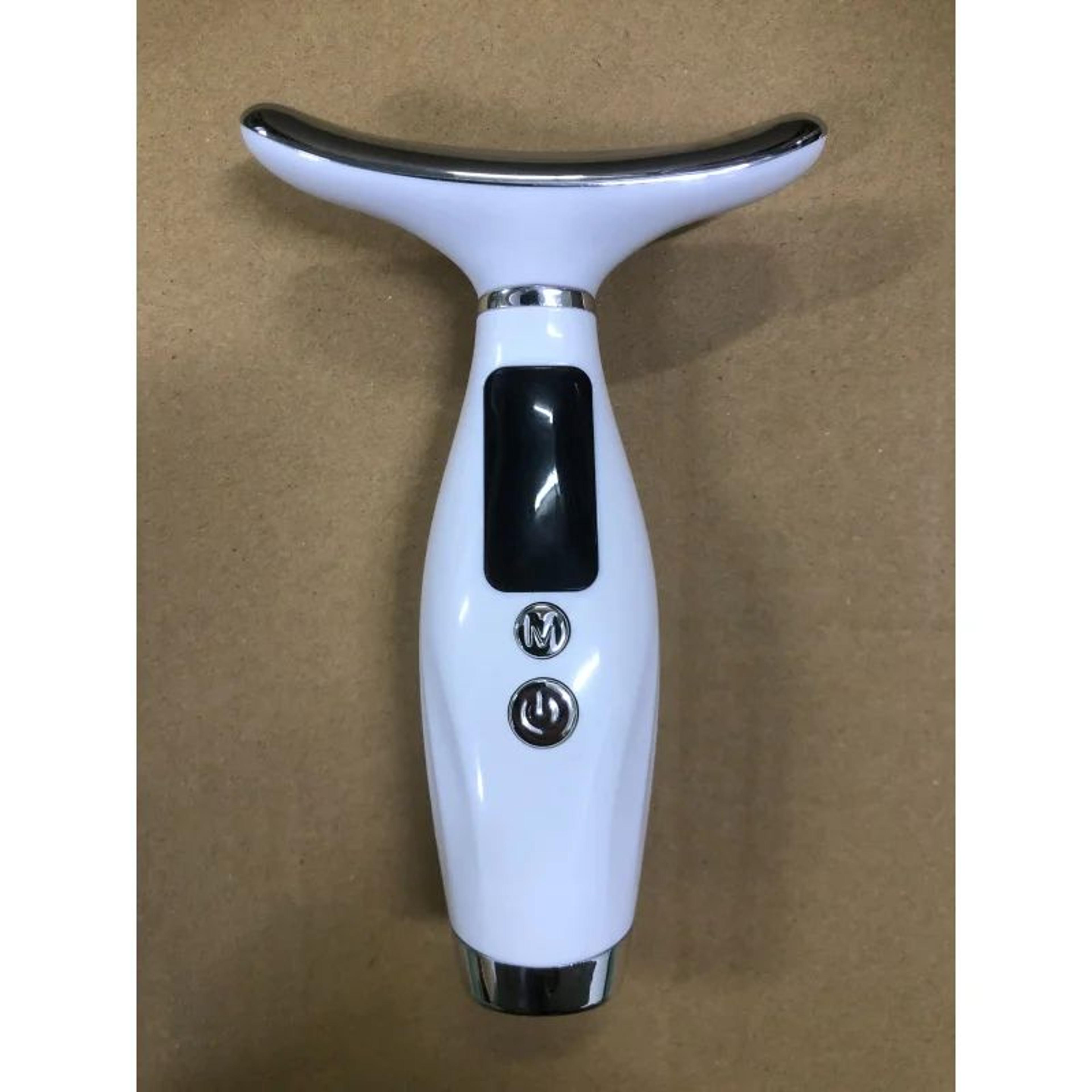 7-color led light therapy face & neck massager with 3-level vibration for smoother, firmer-looking skin