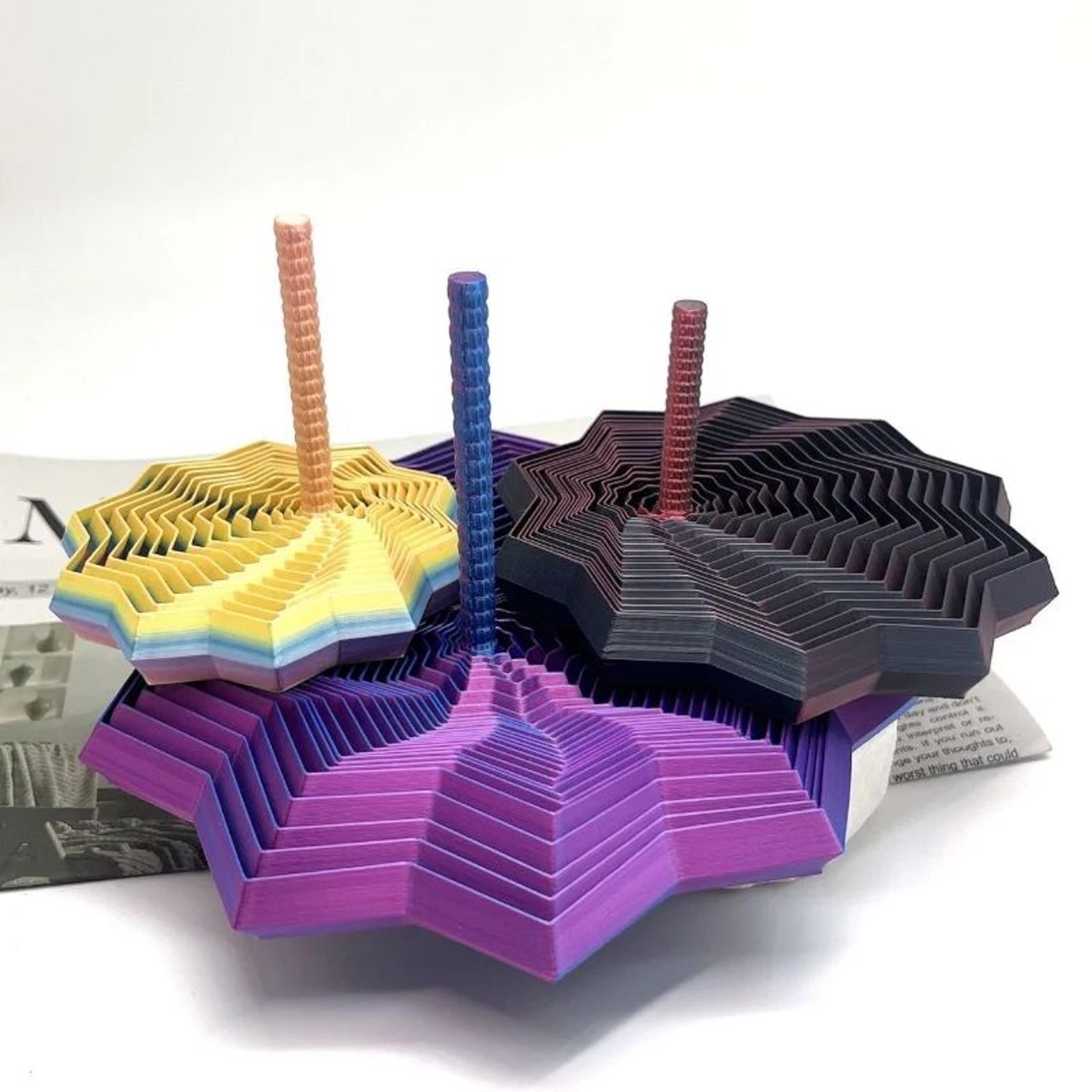 expanded sensory fidget star 3d spiral spinner desk toy