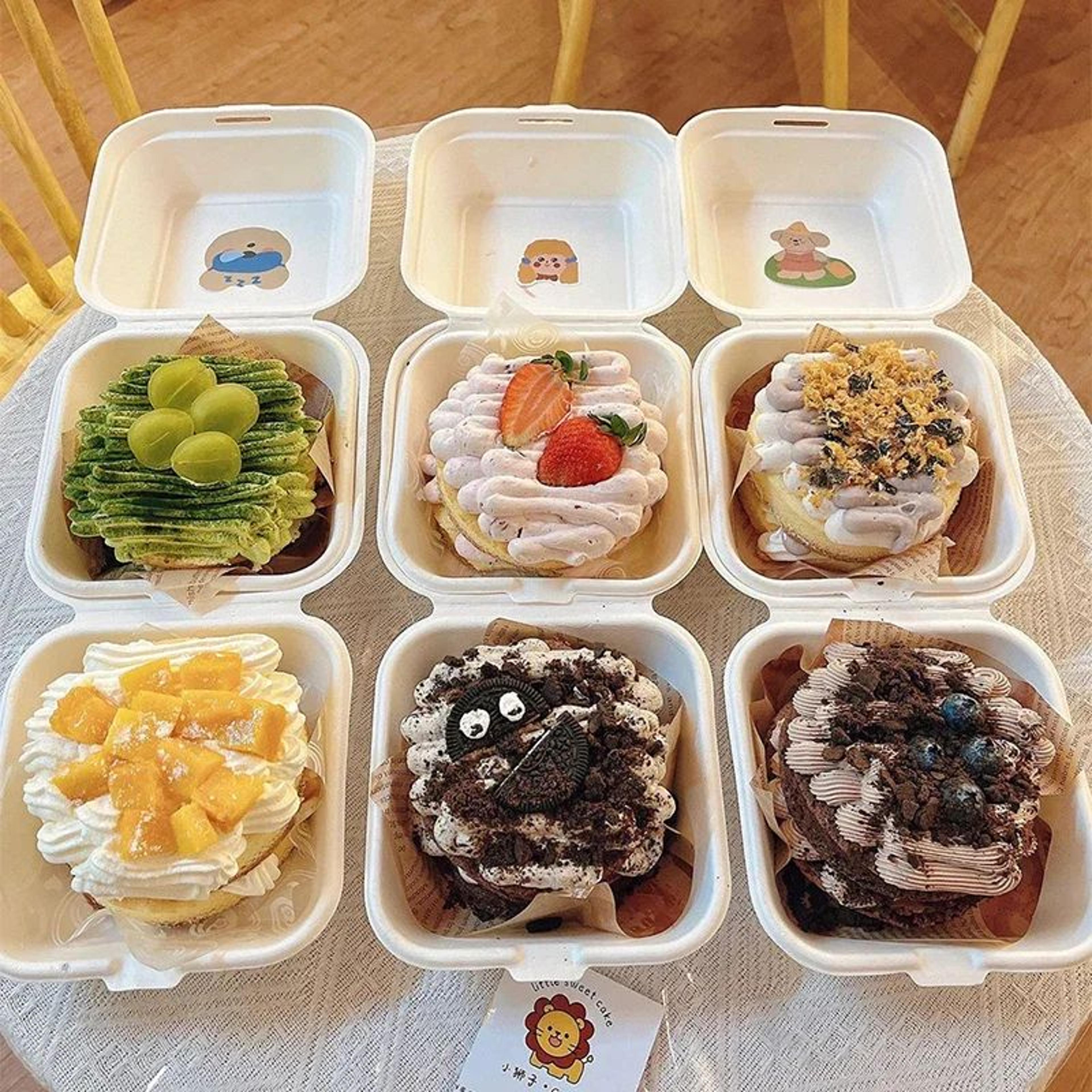 eco-friendly biodegradable bento containers with lids (10–20 pack) for lunch, desserts & takeout