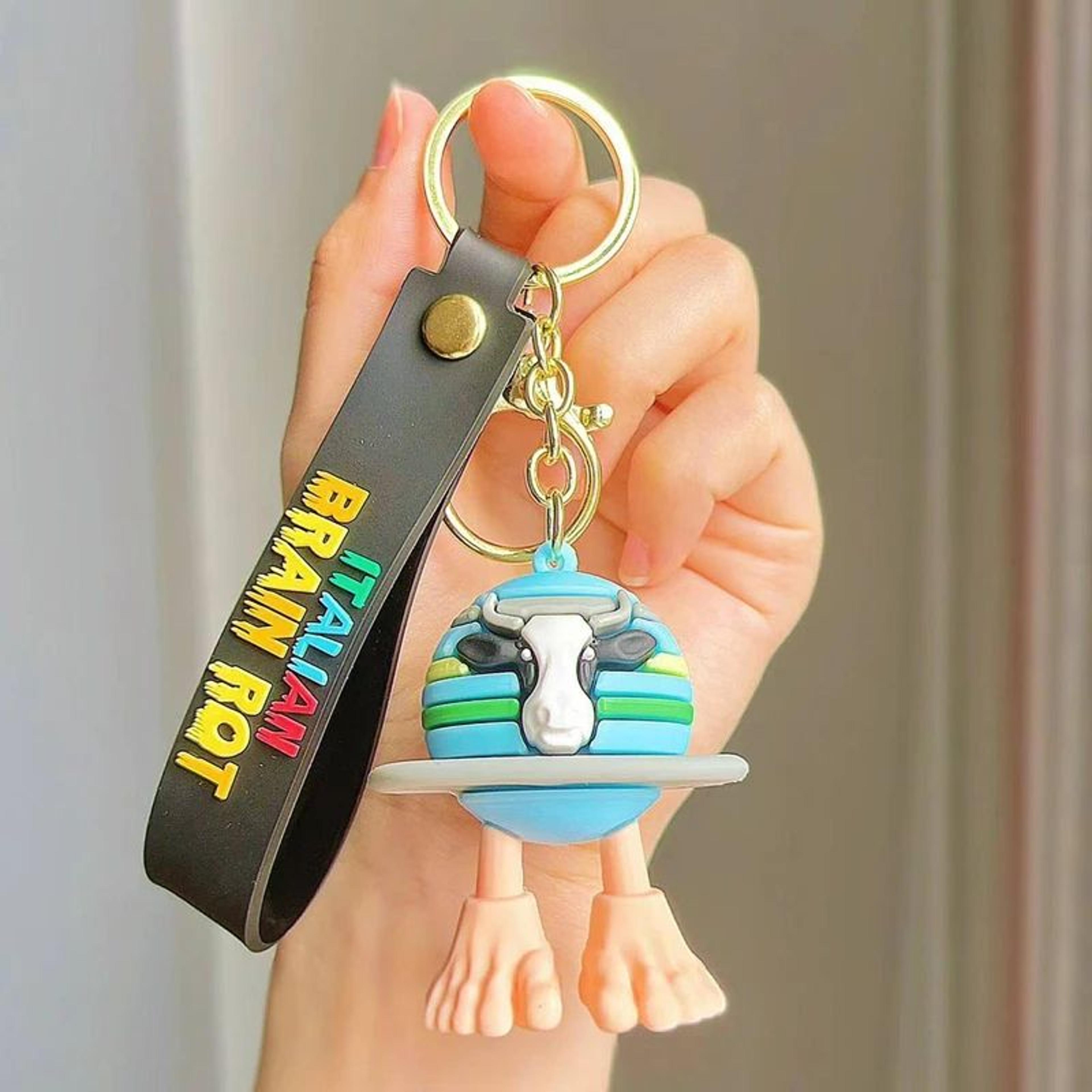 creative character wrist strap keychain pendant – collectible figurine bag charm