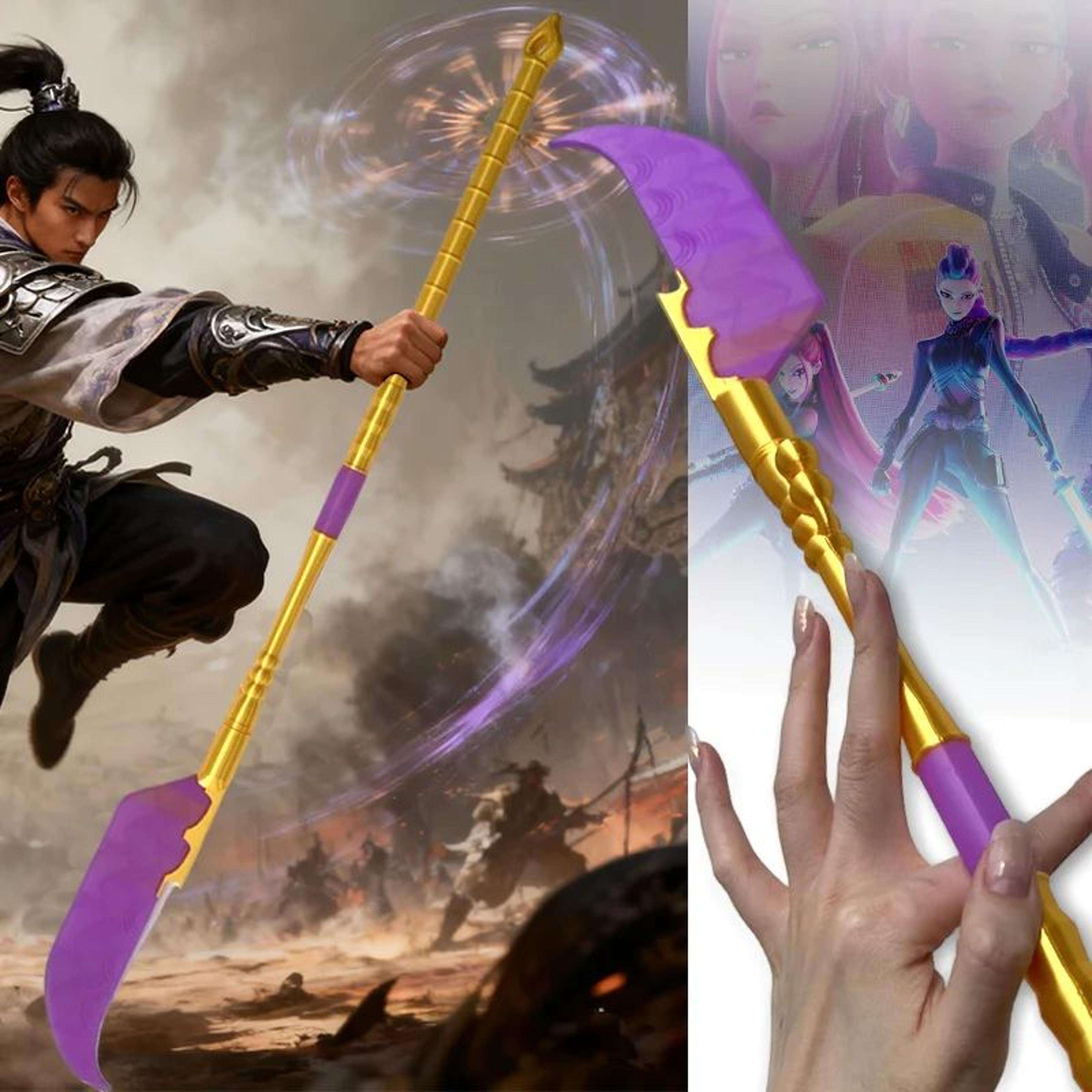 rumi cosplay sword replica - collapsible anime weapon prop for halloween & conventions