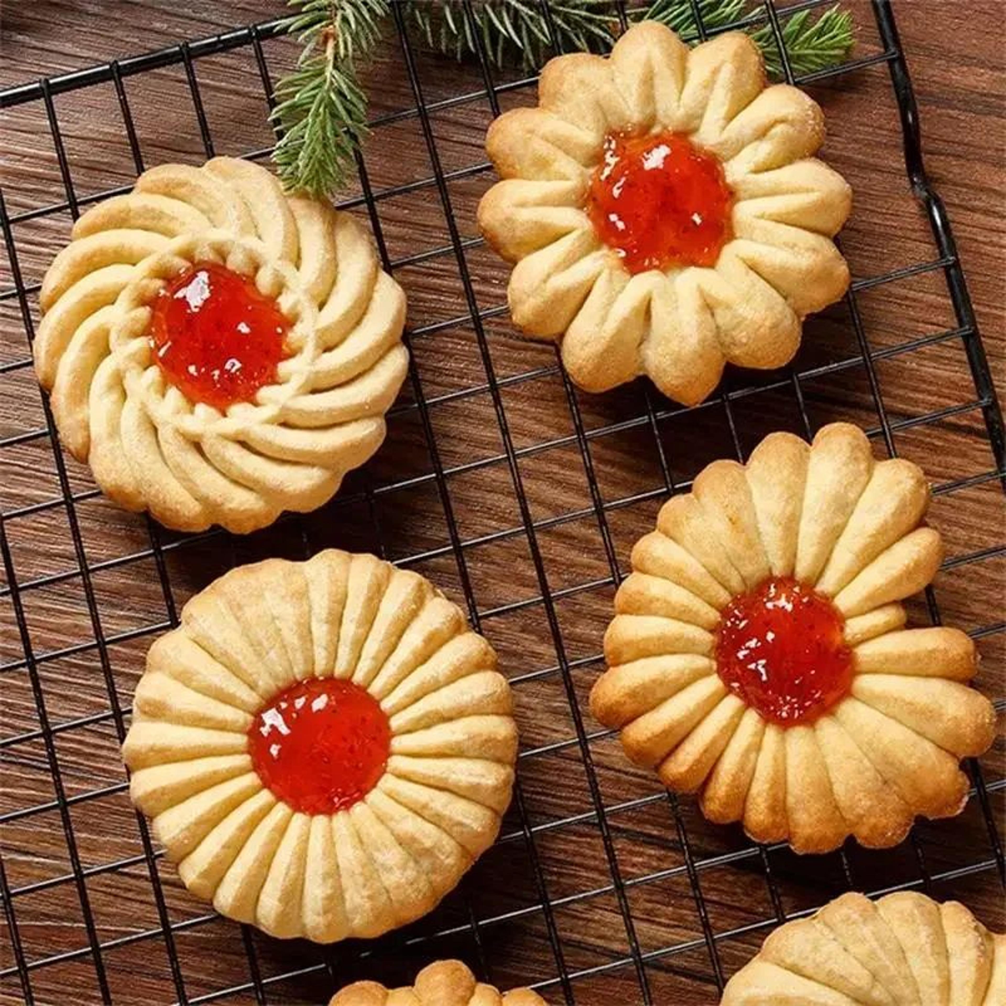 rustic hand-pressed wooden cookie mold – 3d embossing cookie stamp for holiday & everyday baking