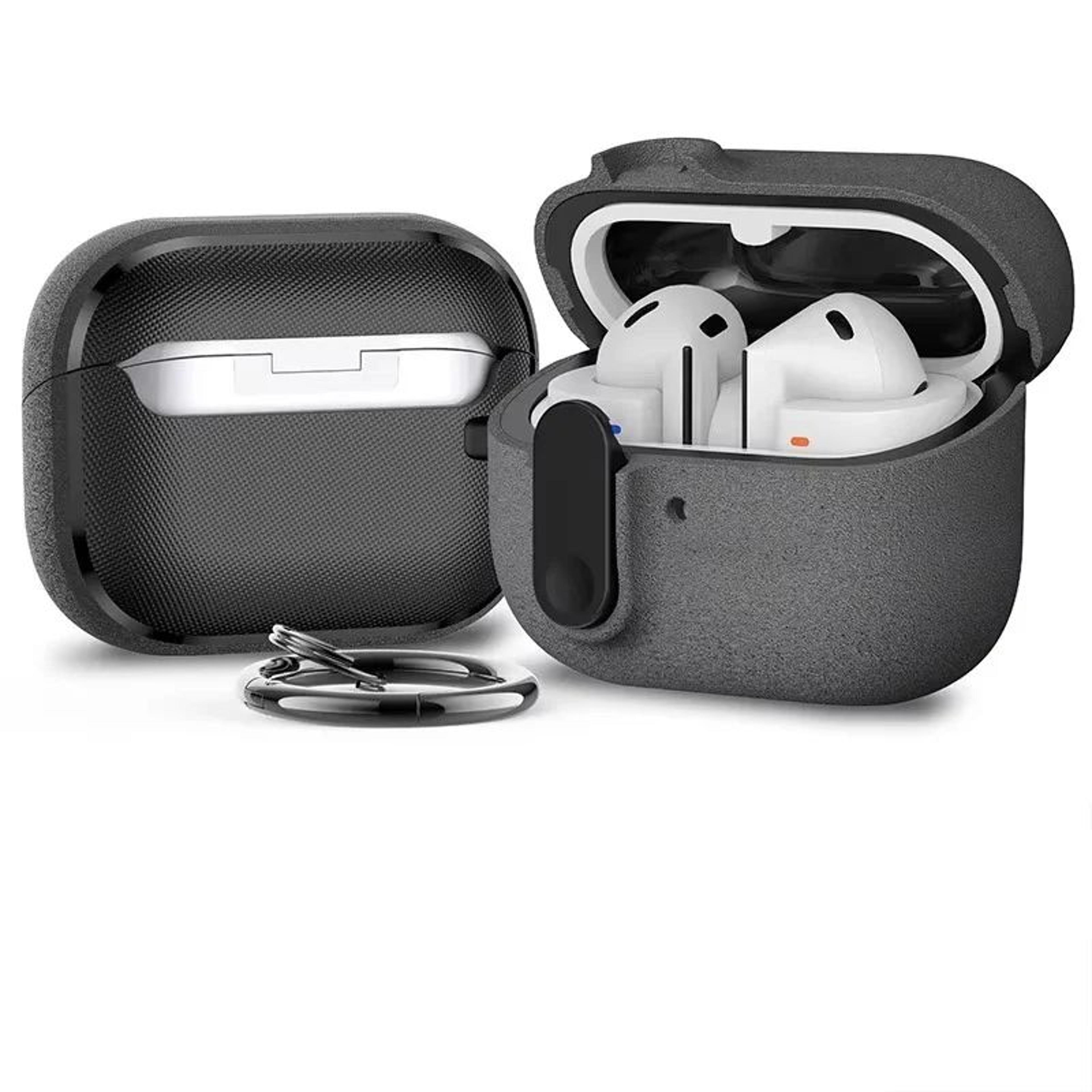 locking galaxy buds 3 case with keychain clip, shockproof protective cover (fits buds 3 / buds 3 pro)