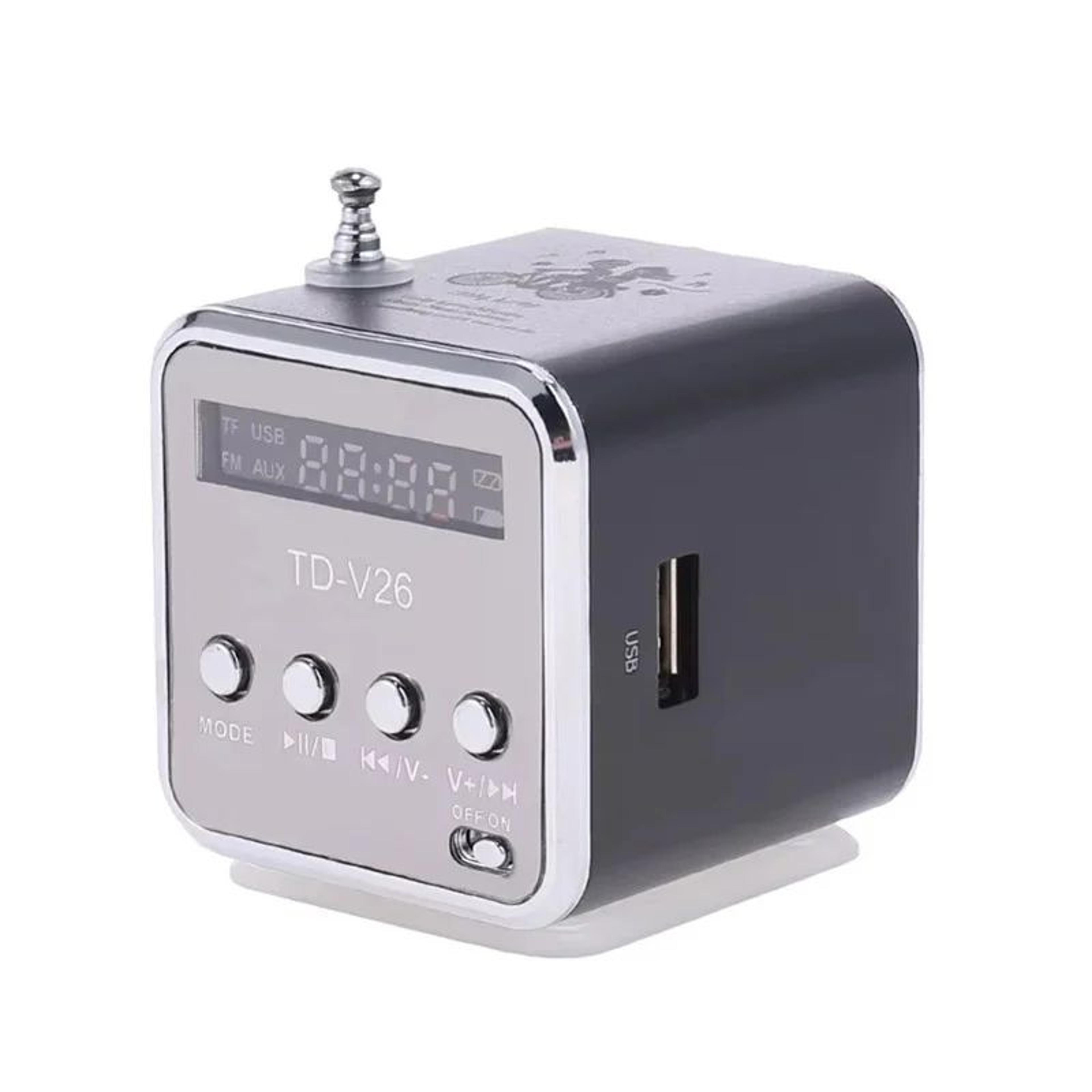 pockettune mini portable fm radio + bluetooth speaker radio with tf card mp3 playback & type-c rechargeable battery