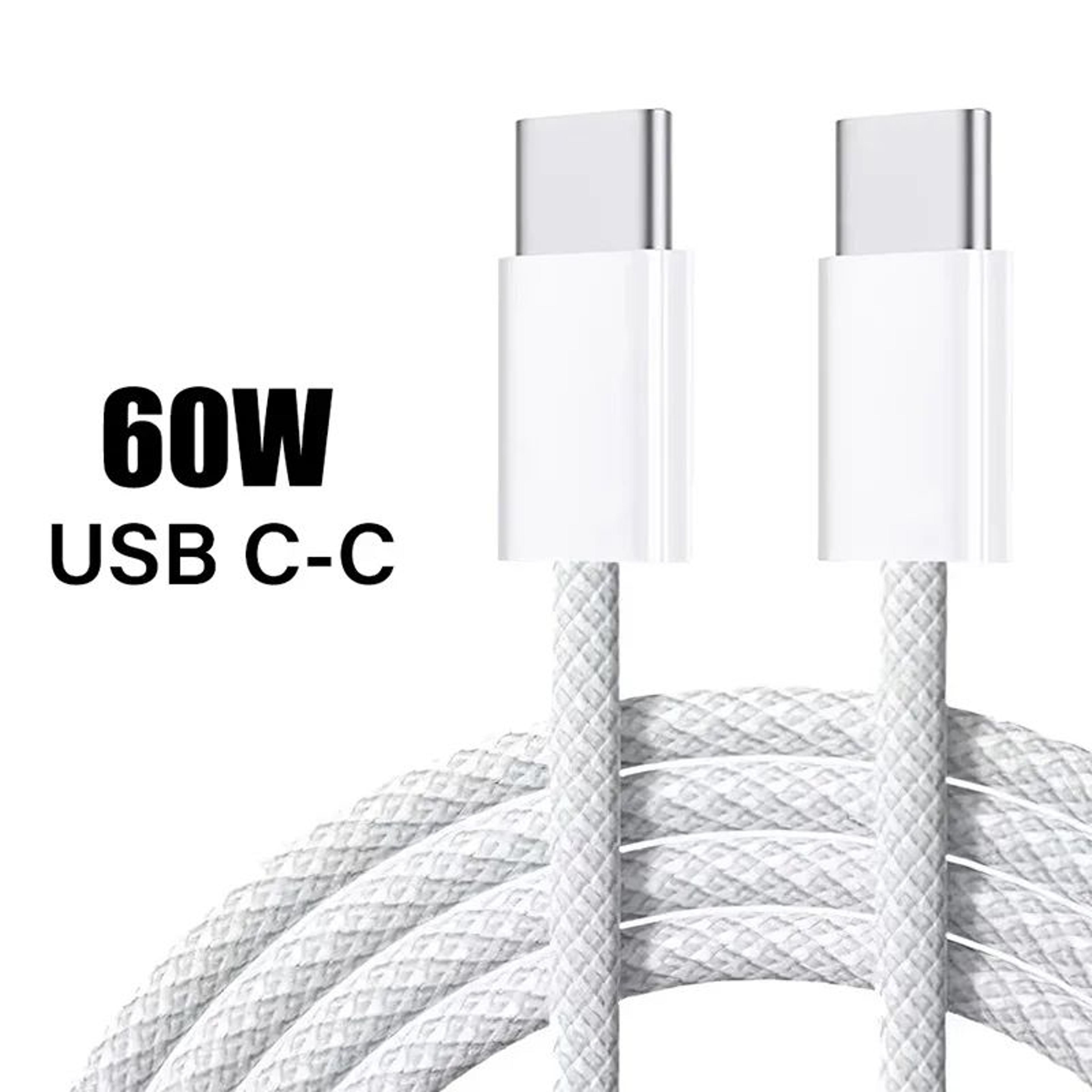 high-speed 60w usb-c to usb-c pd charging cable for iphone 15, ipad, macbook & type-c devices