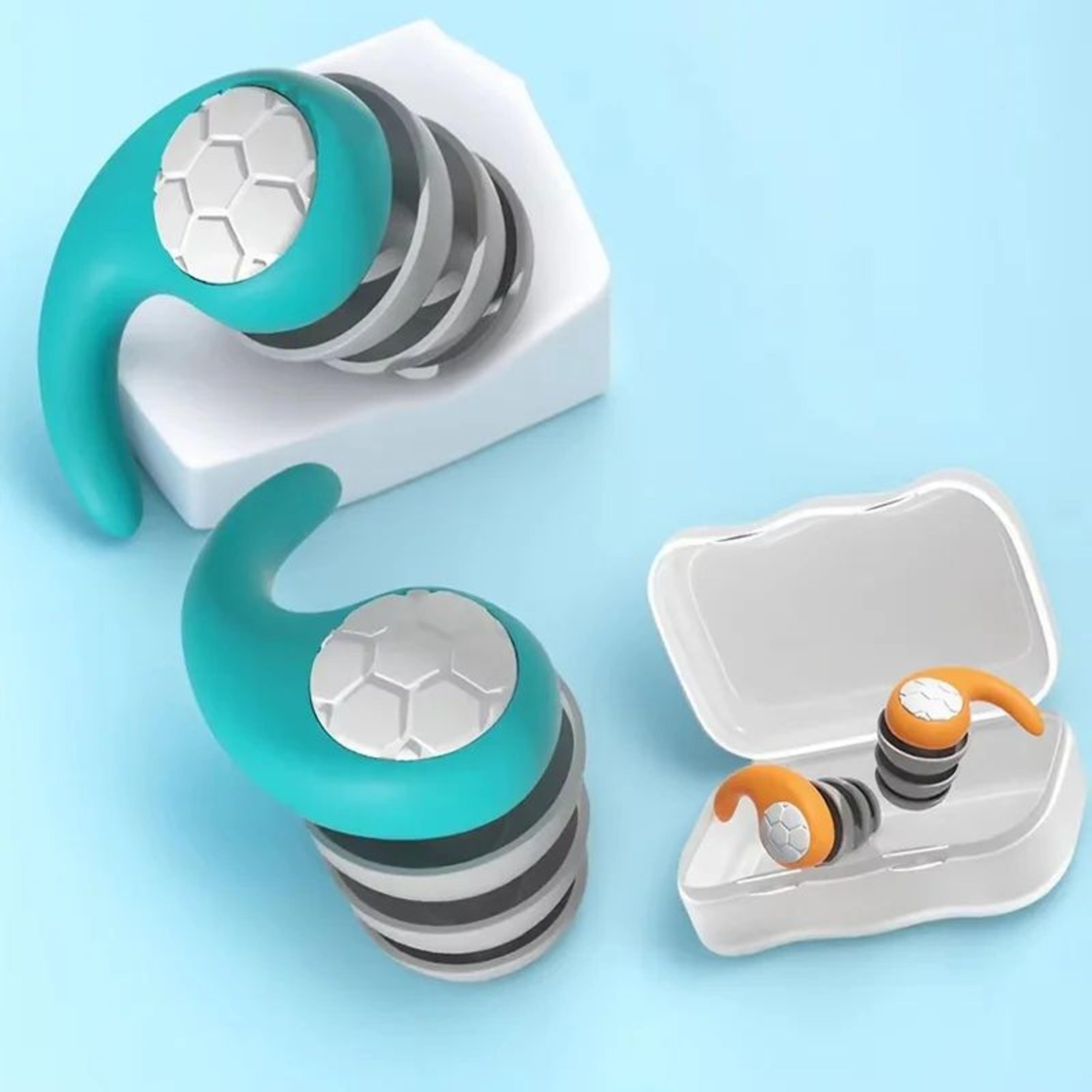 softseal silicone ear plugs for sleeping & swimming - reusable waterproof comfort fit (1 pair)