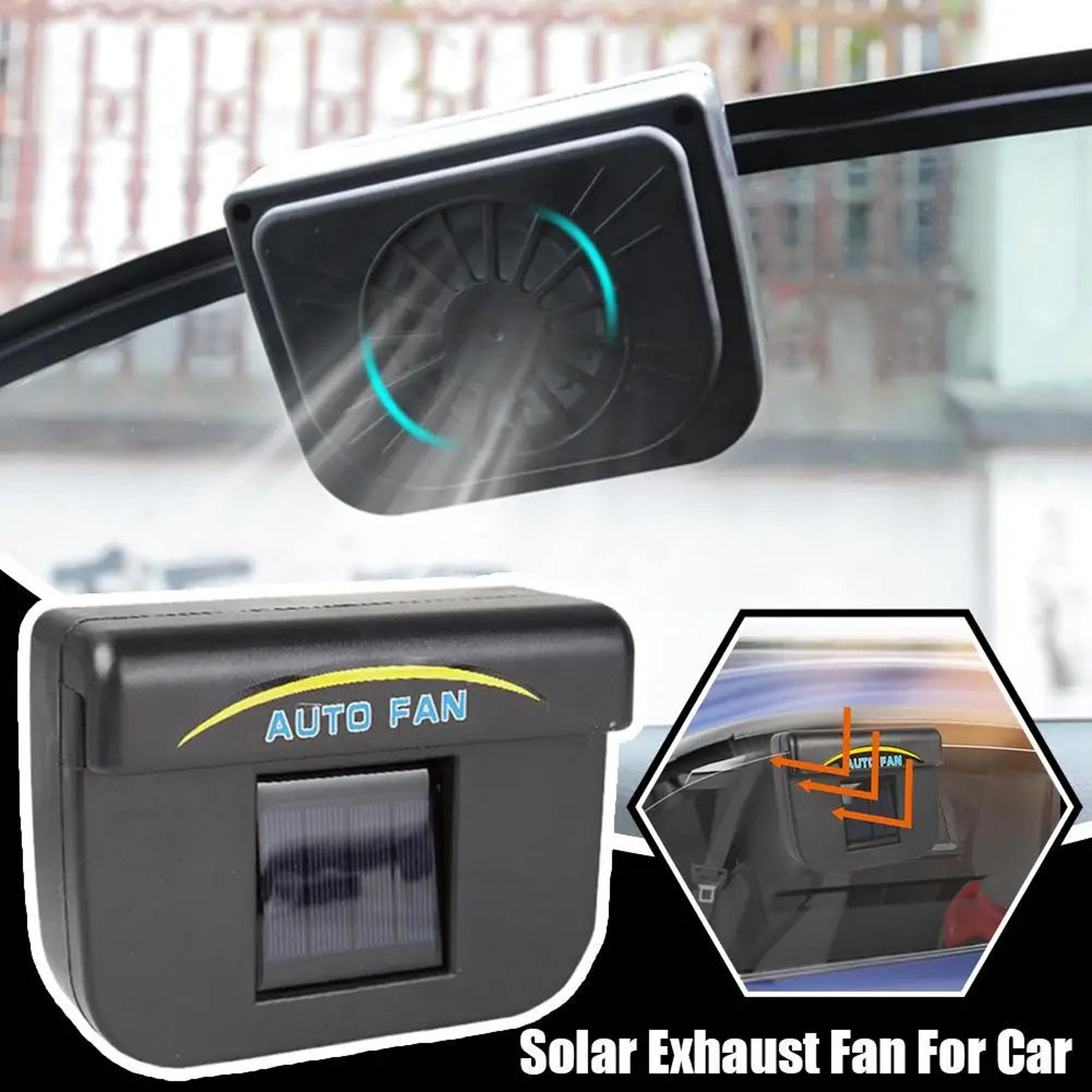 solar window exhaust fan for cars - heat & odor ventilation (solar car ventilator)
