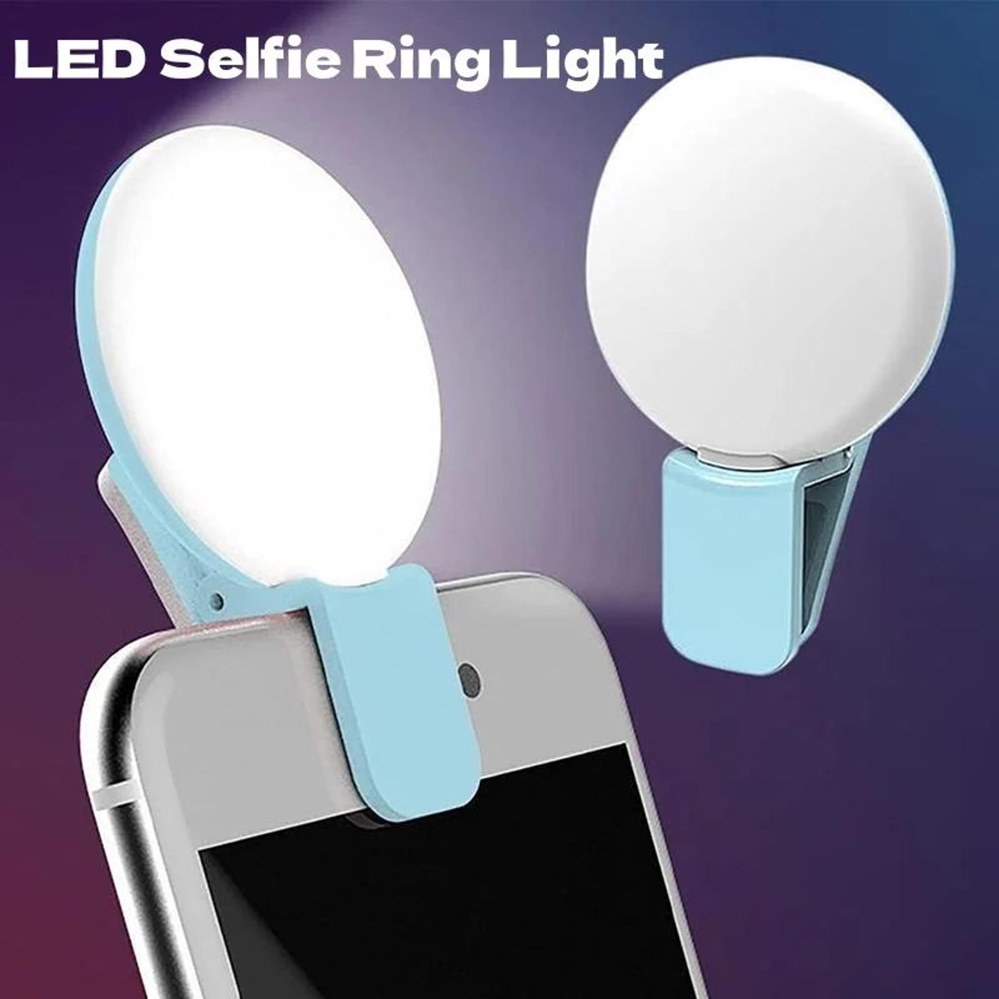 usb rechargeable clip on phone ring light for selfies and livestreams, portable led fill light for phone with adjustable