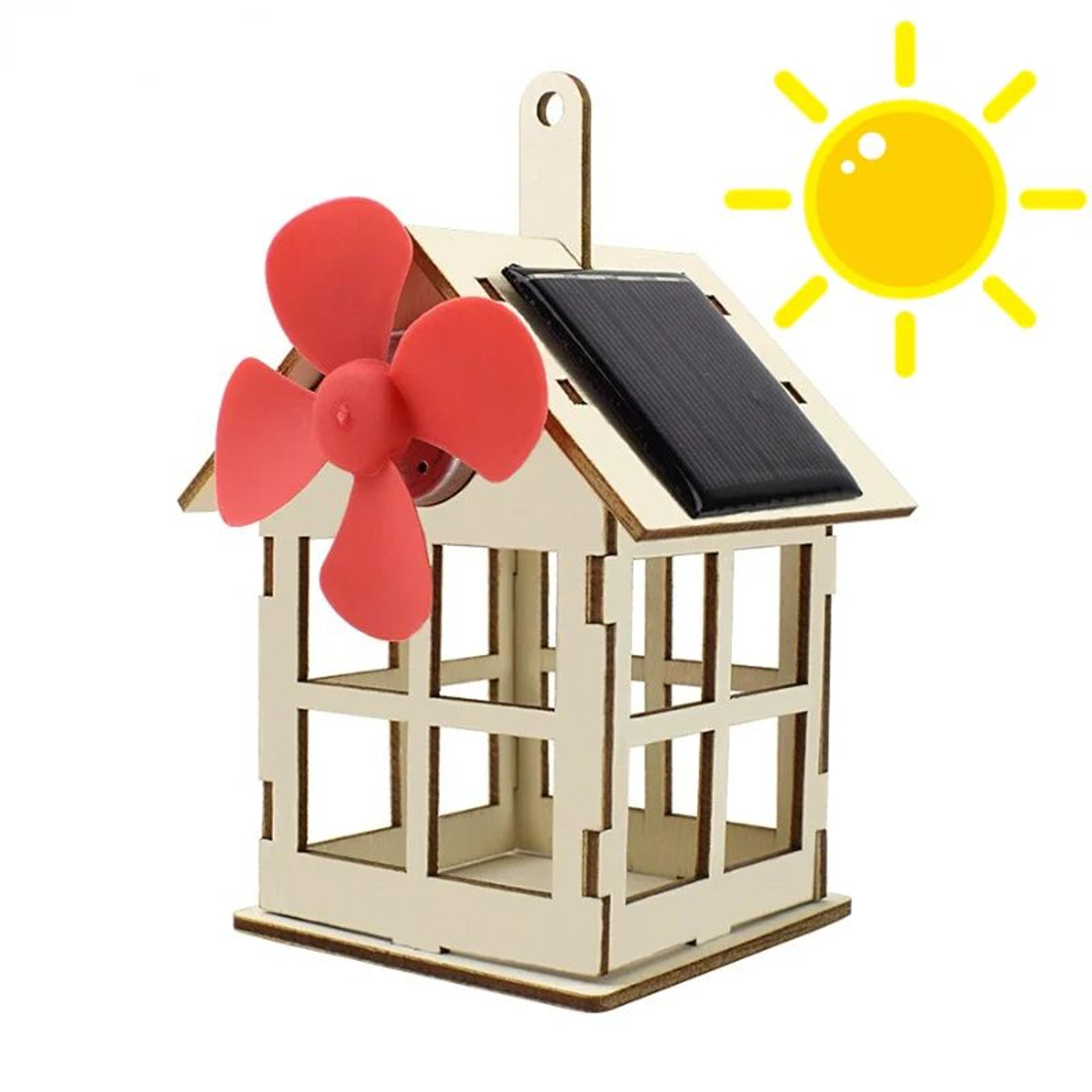 solar windmill stem science kit 2-in-1 diy learning toy for kids