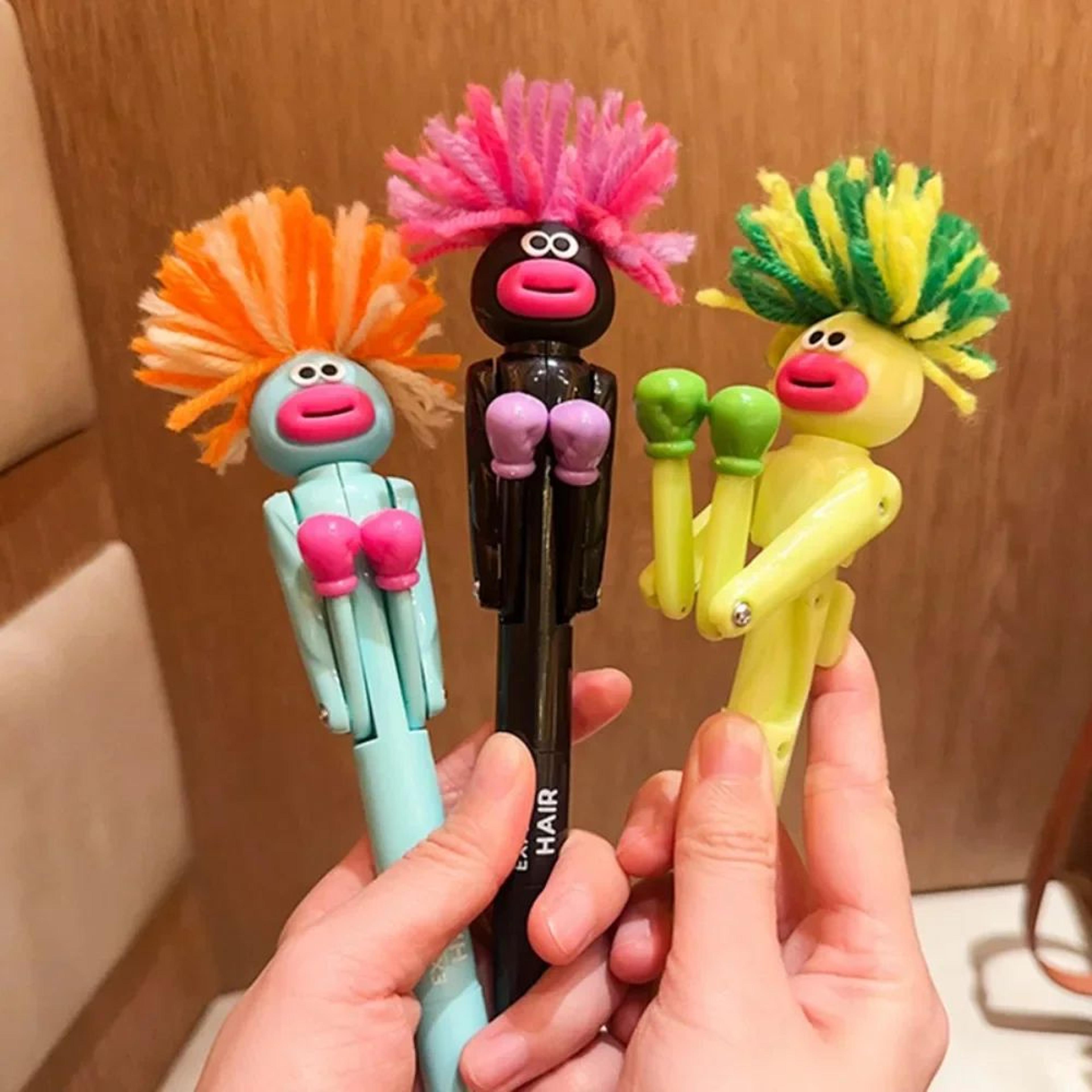 interactive boxing fidget pen - funny novelty ballpoint for stress relief