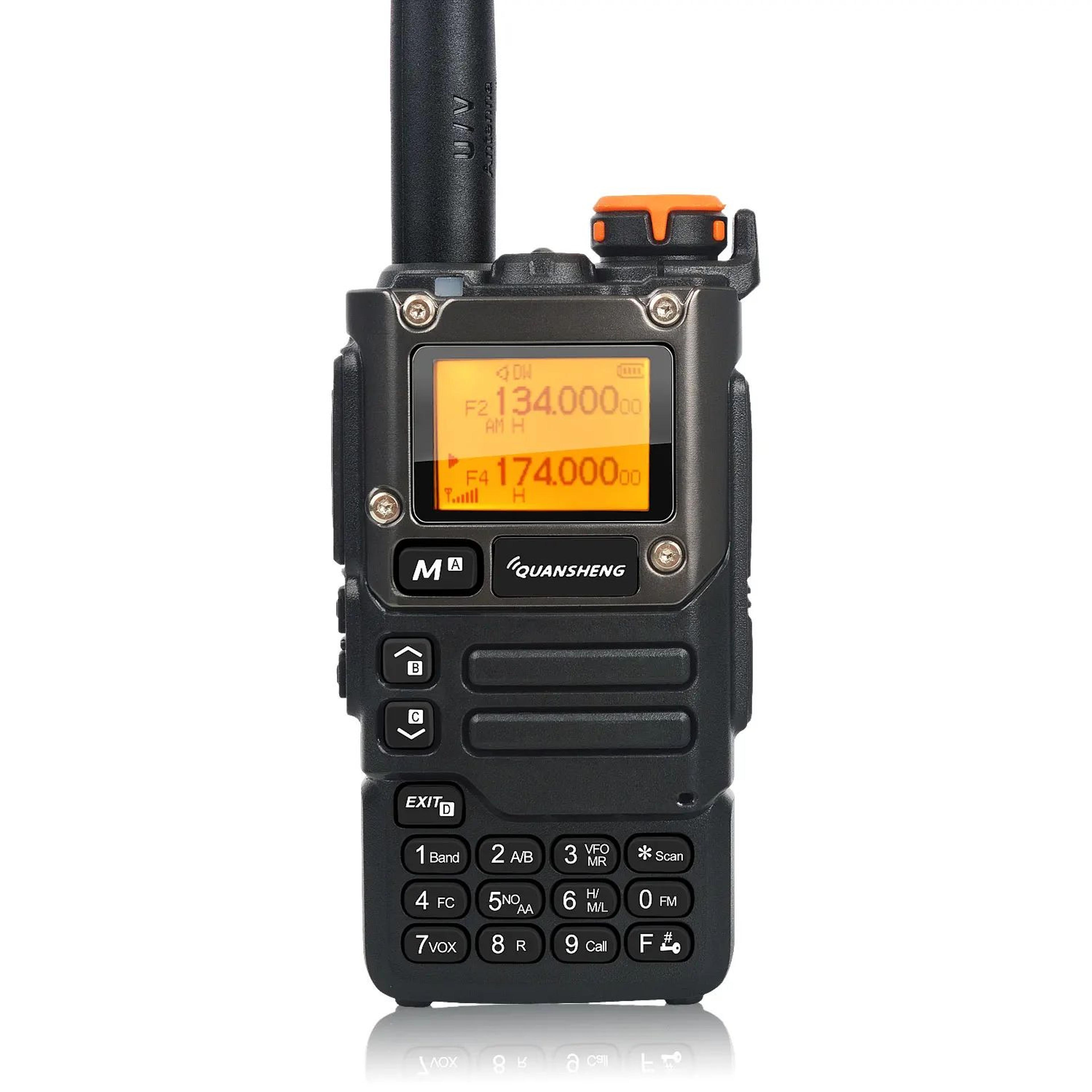 quansheng uv-k5(8) multi-band two-way radio with air band receive, dtmf & fast frequency scan