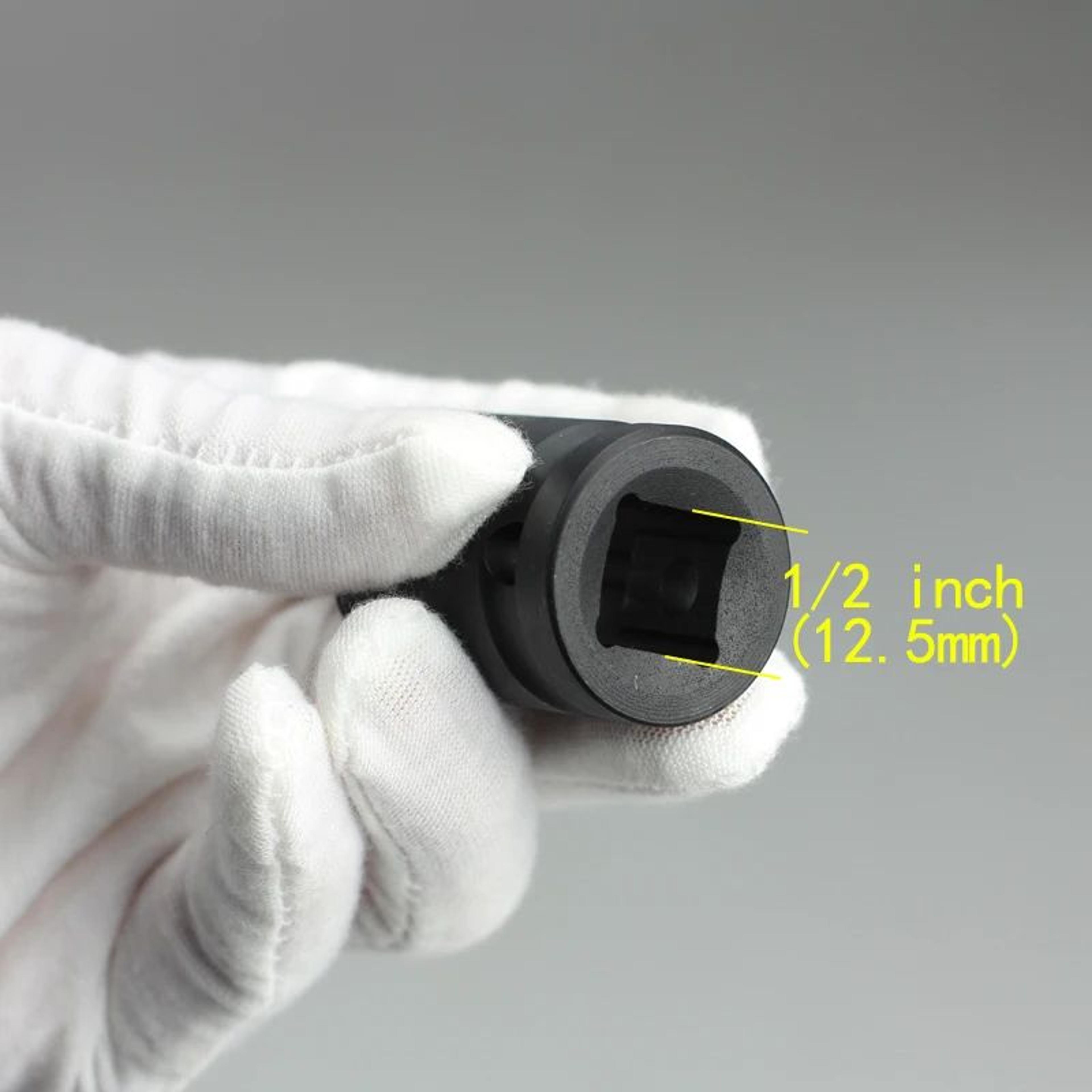 1/2 drive short 6-point impact socket, metric shallow sizes 10–32mm