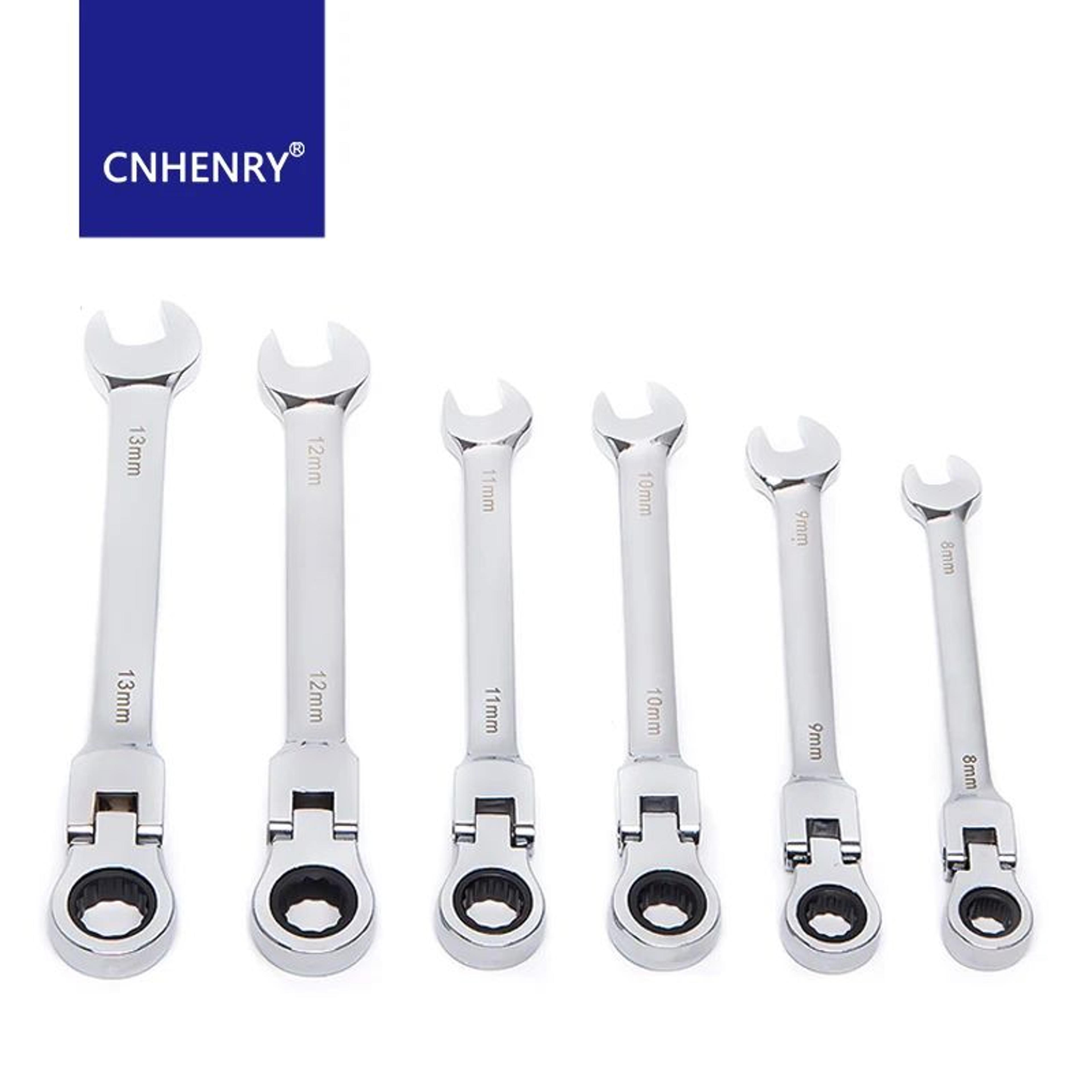 flex-head reversible ratcheting wrench for tight spaces