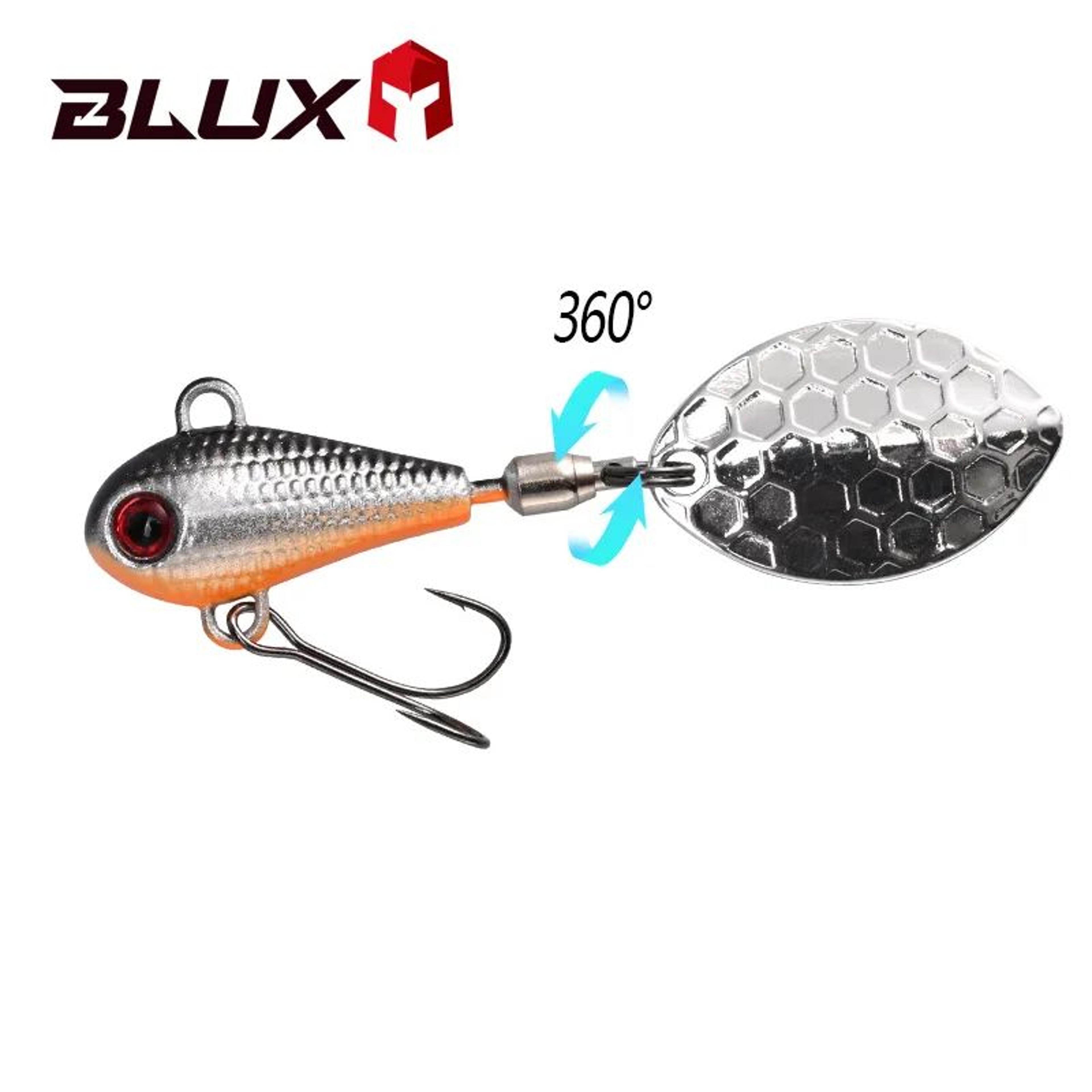 blux spintail jig tail spinner lure, long-cast metal vibe with copper blade (4.5g/7g/11g)