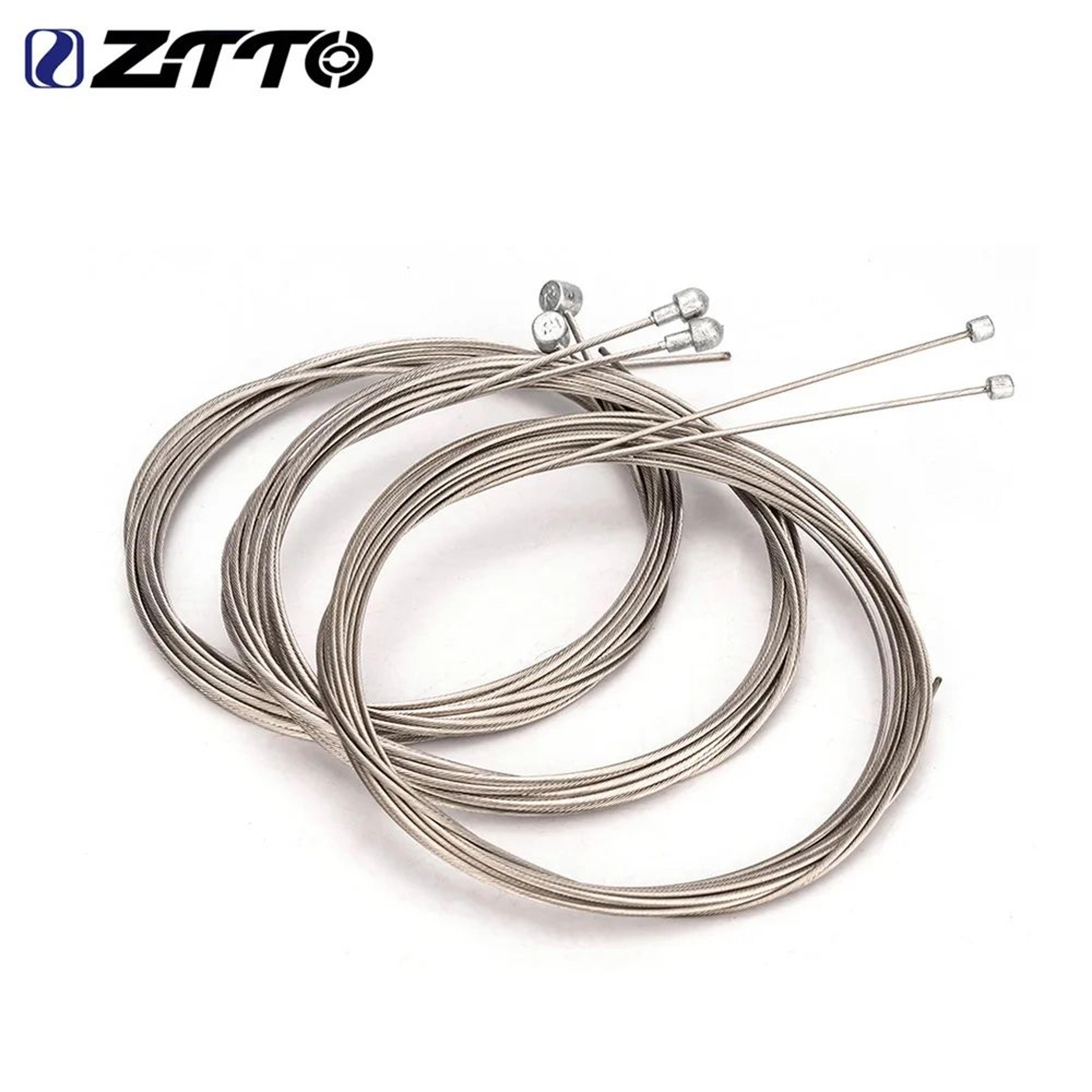 ztto stainless steel bike shift cable set (2100mm) – smooth mtb/road shifting & braking inner cable