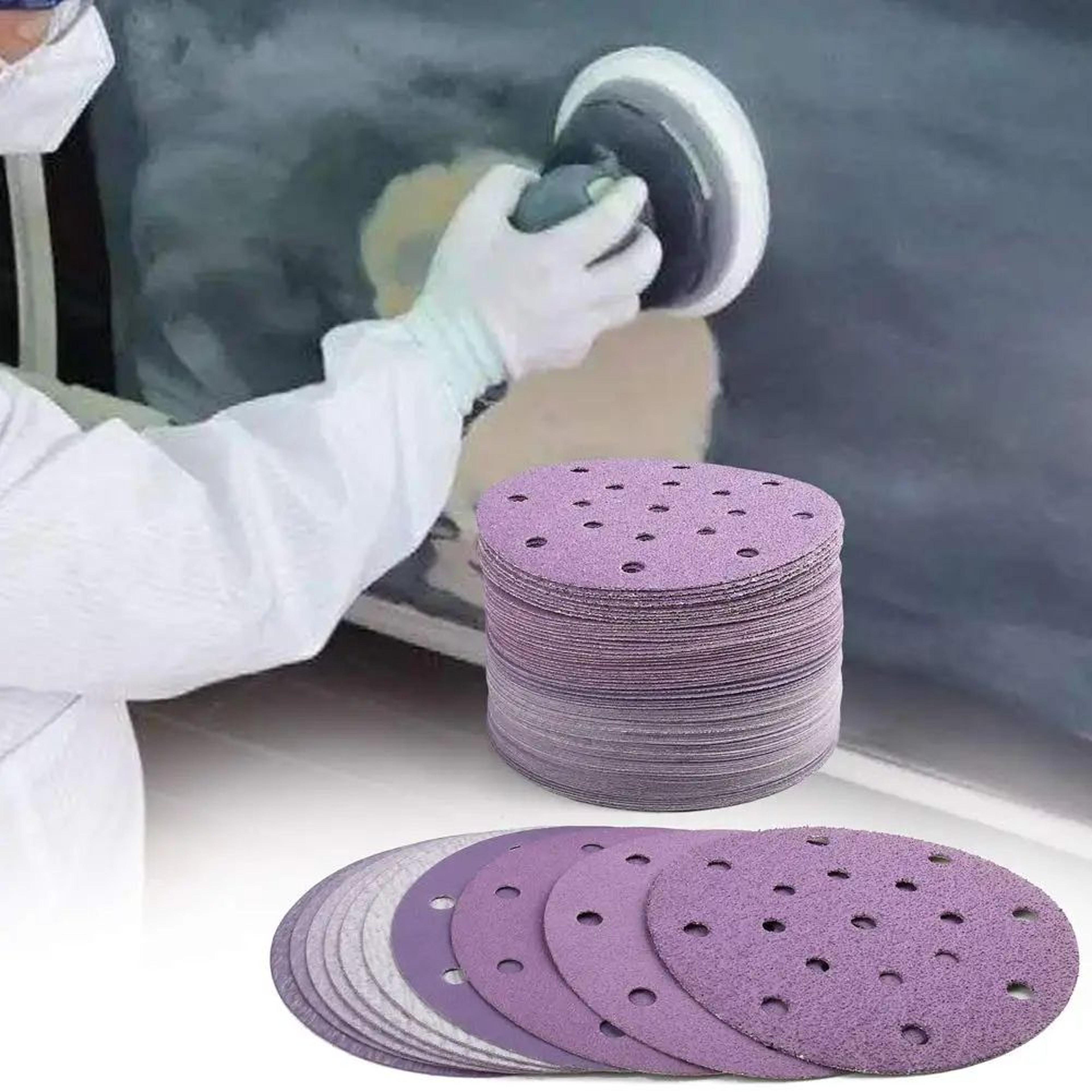 festool-compatible 150mm 17-hole hook and loop wet dry sanding discs (60–2000 grit)