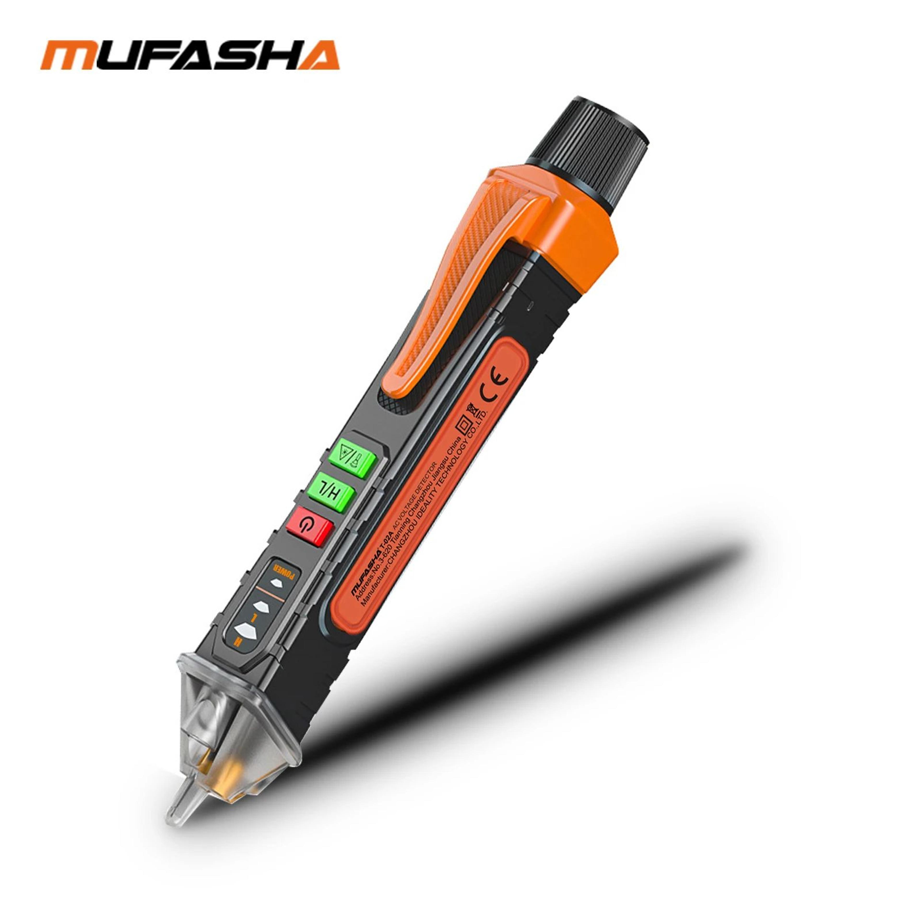 mufasha non contact voltage tester pen 12–1000v, ac live wire detector with breakpoint finder