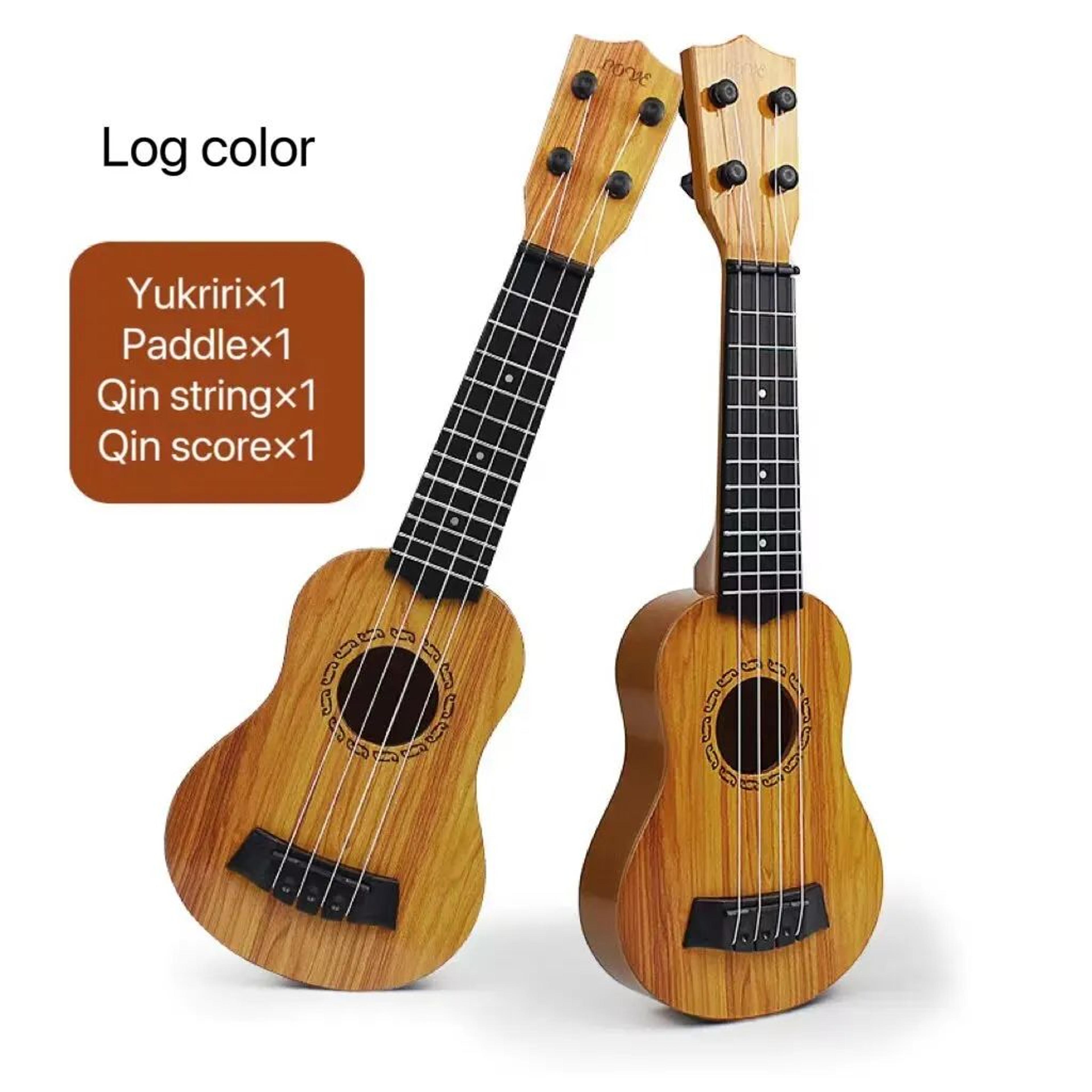 13.8in kids guitar toy ukulele with strumming paddles, beginner musical instrument toy for children