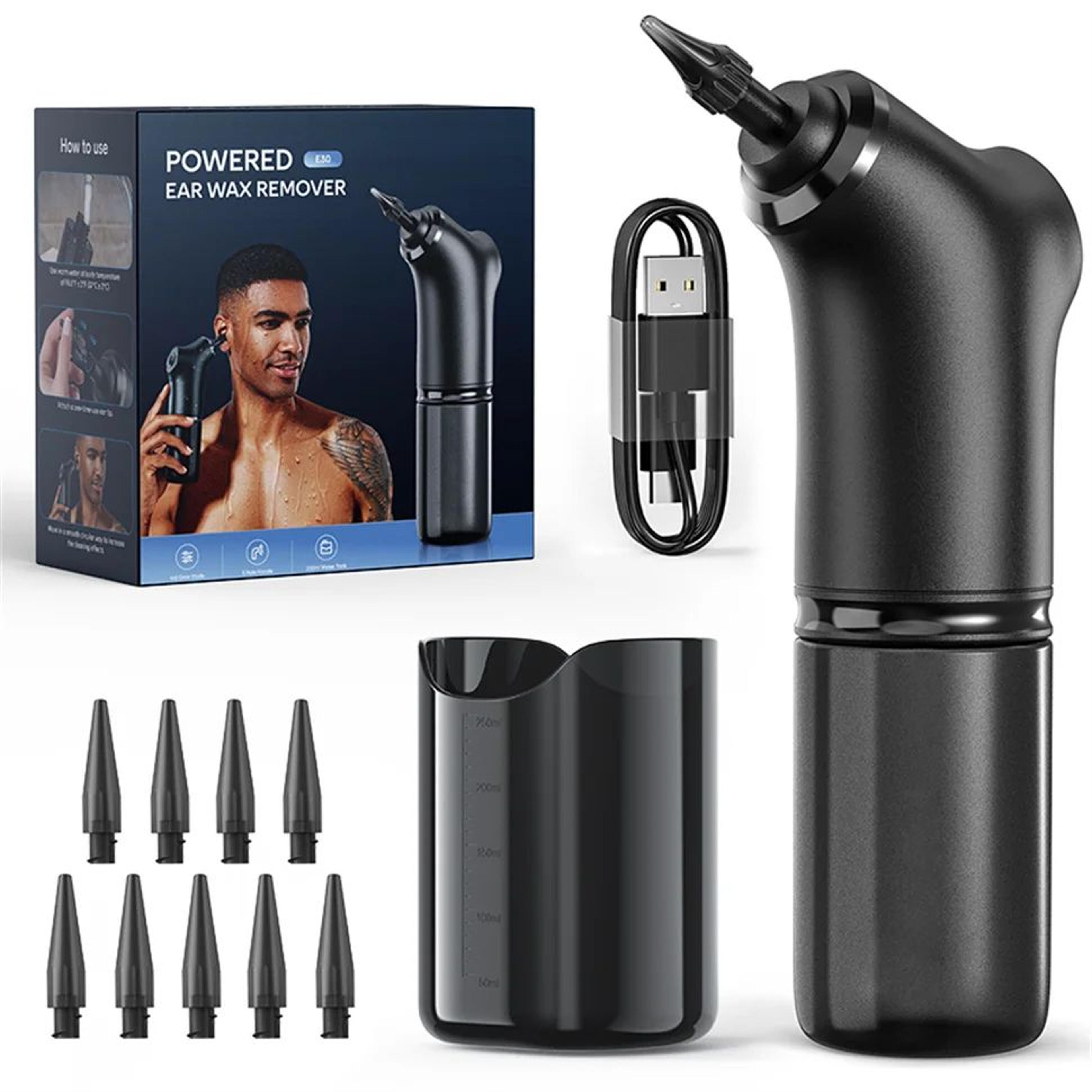 electric ear cleaner ear irrigation kit (4 pressure modes) - gentle ear wax removal kit for adults & kids