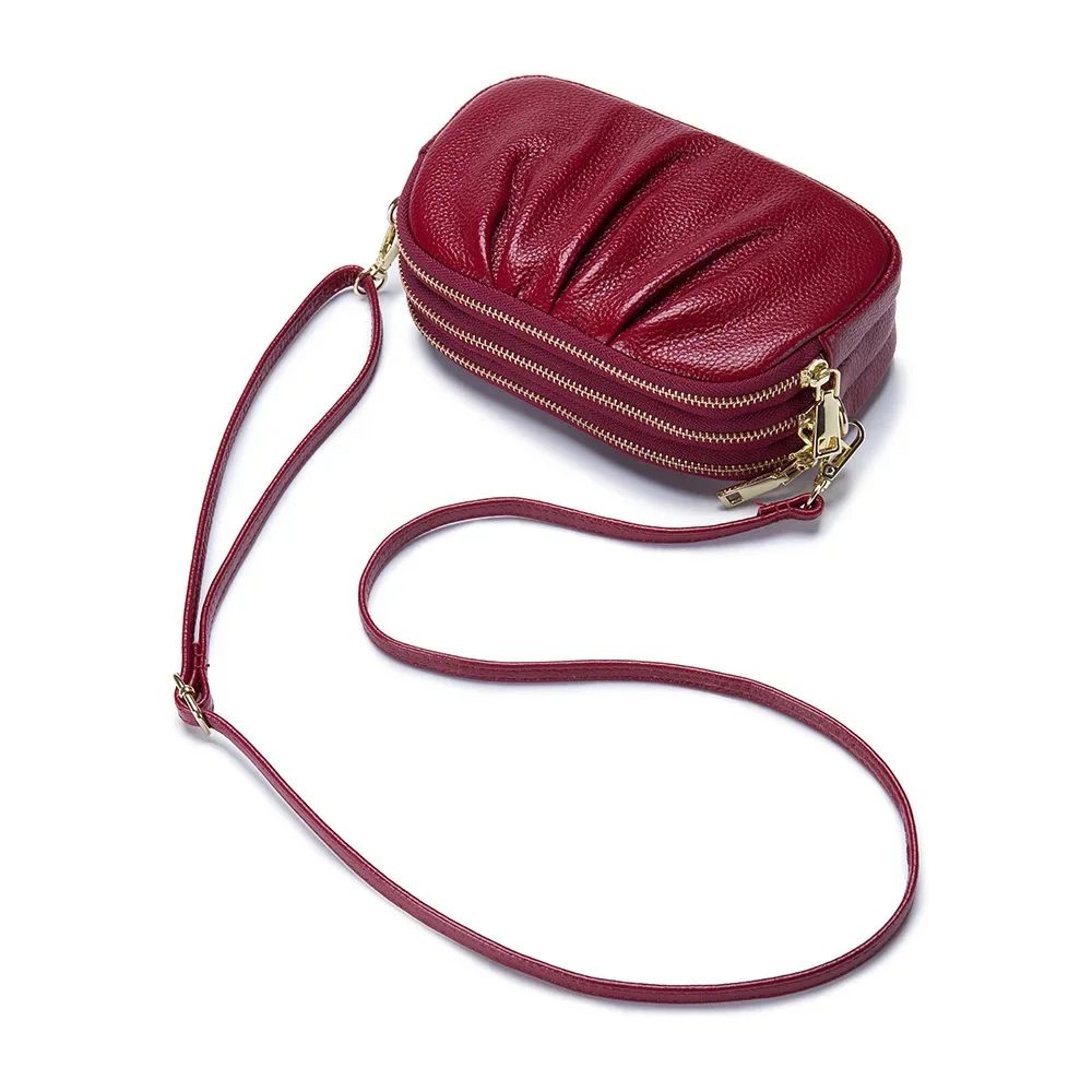 genuine leather handbag for women, large capacity shoulder & crossbody cowhide bag