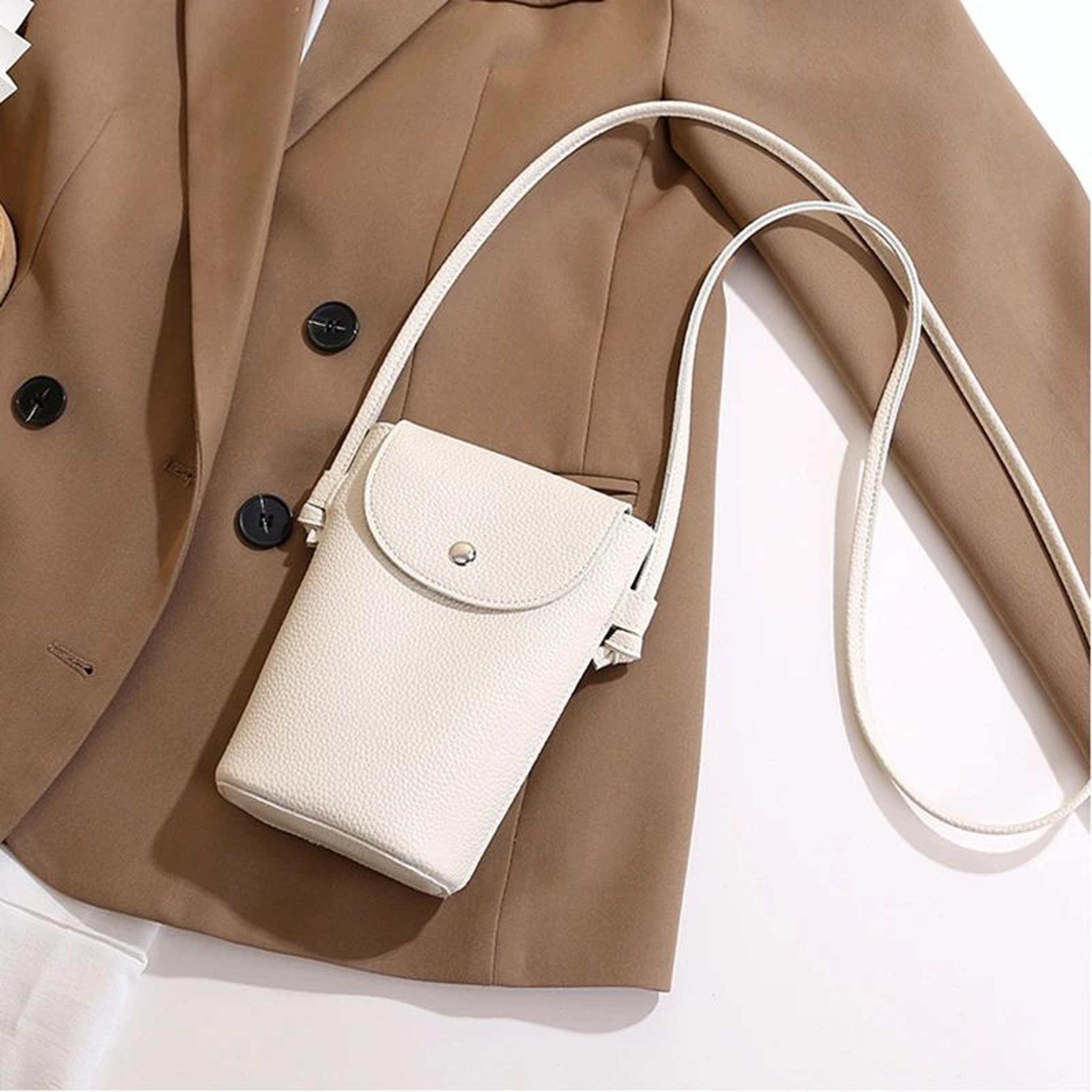 soft flap womens crossbody phone bag, pu leather shoulder purse with adjustable strap