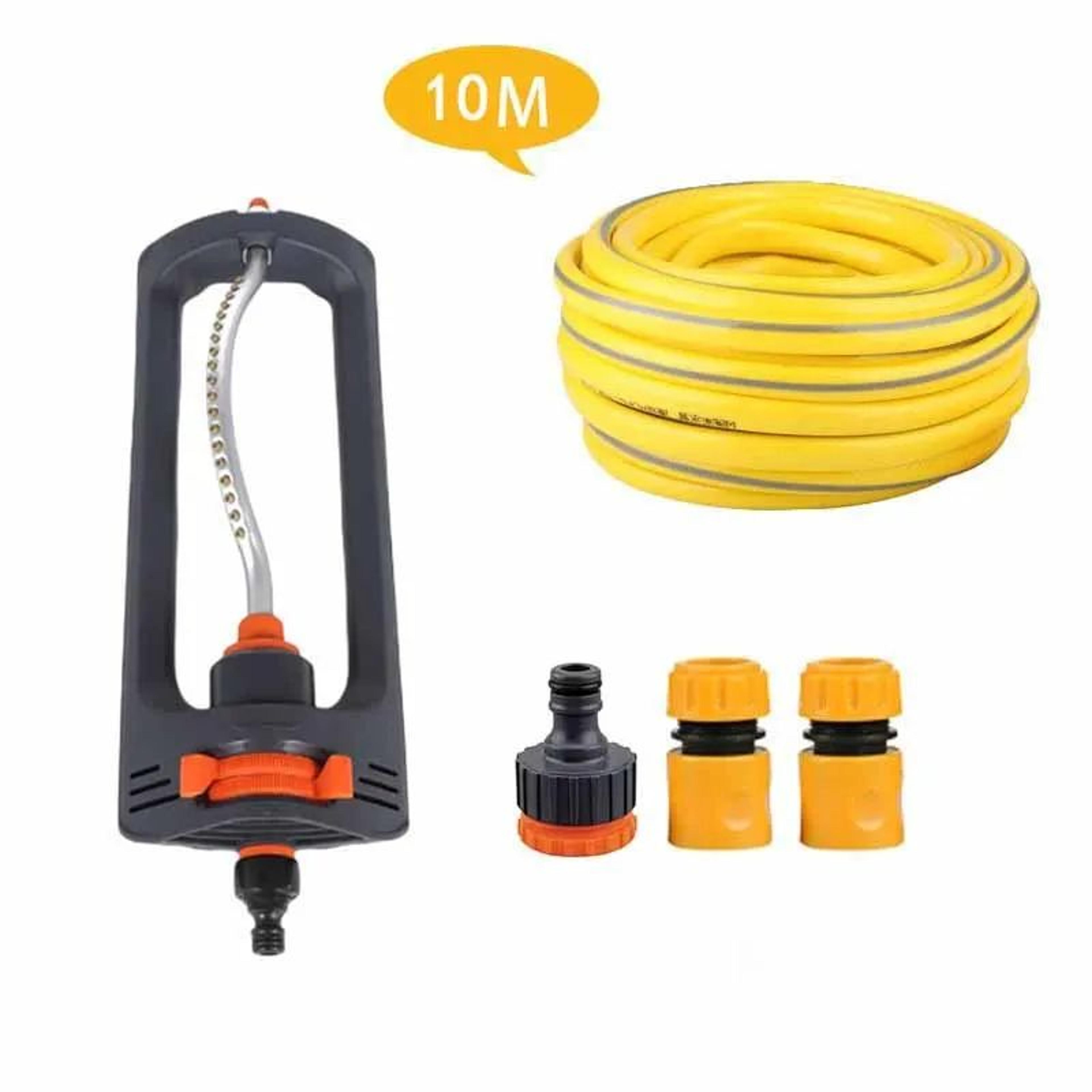 4-mode oscillating lawn sprinkler with 19 nozzles for wide-coverage yard & garden watering