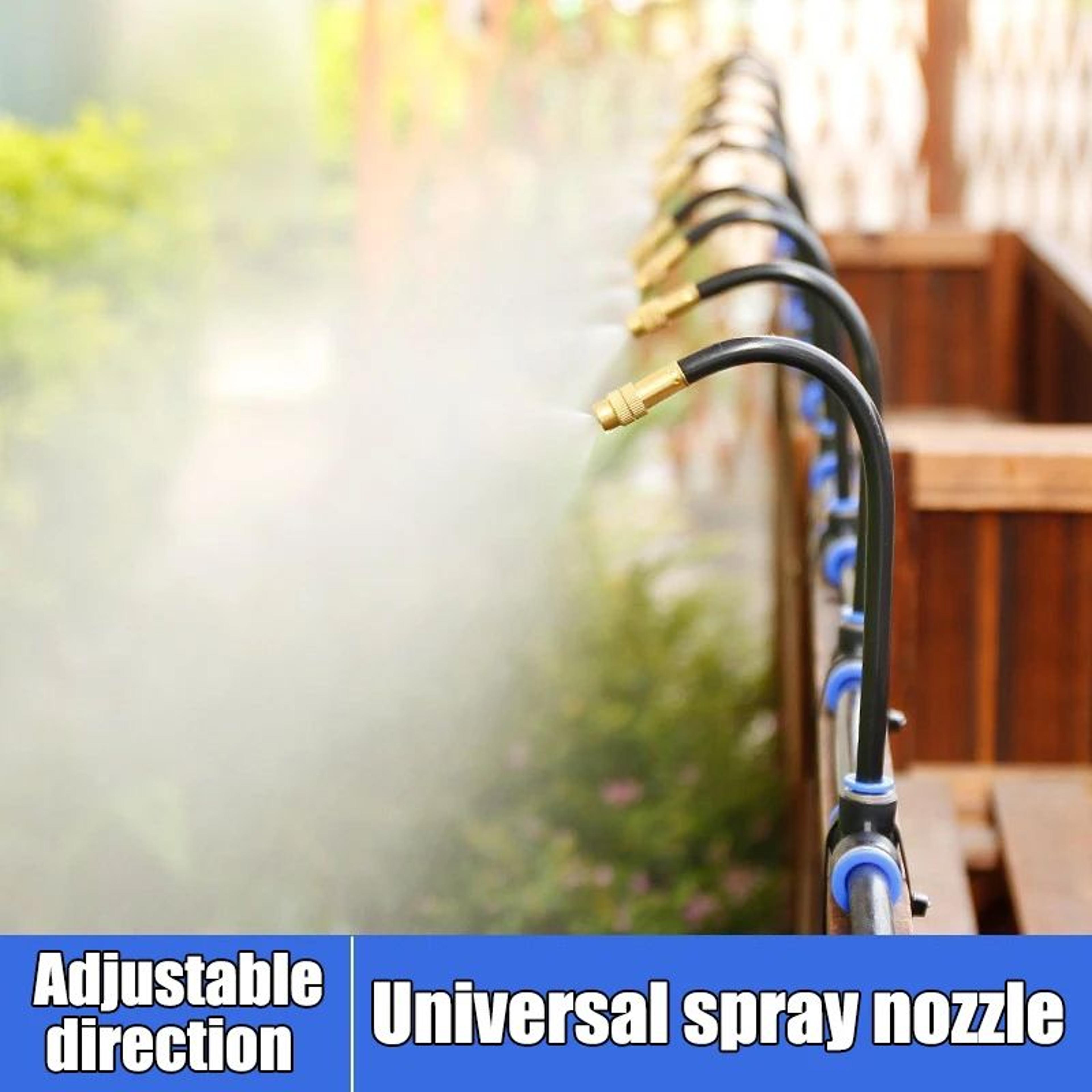 flexbend 5–30m diy misting kit for patio cooling & garden irrigation