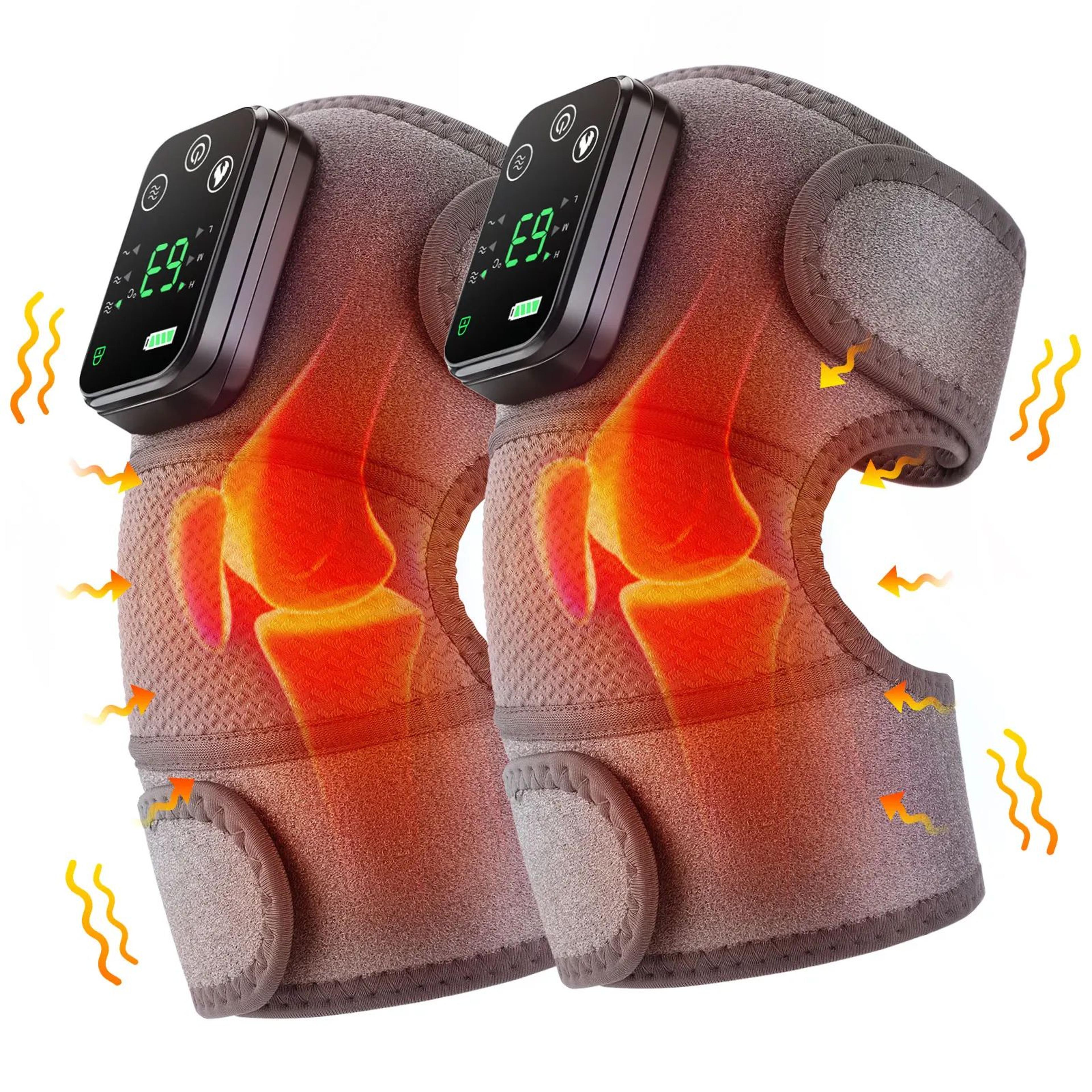 premium 3-in-1 heated knee massager & vibration therapy joint relief wrap