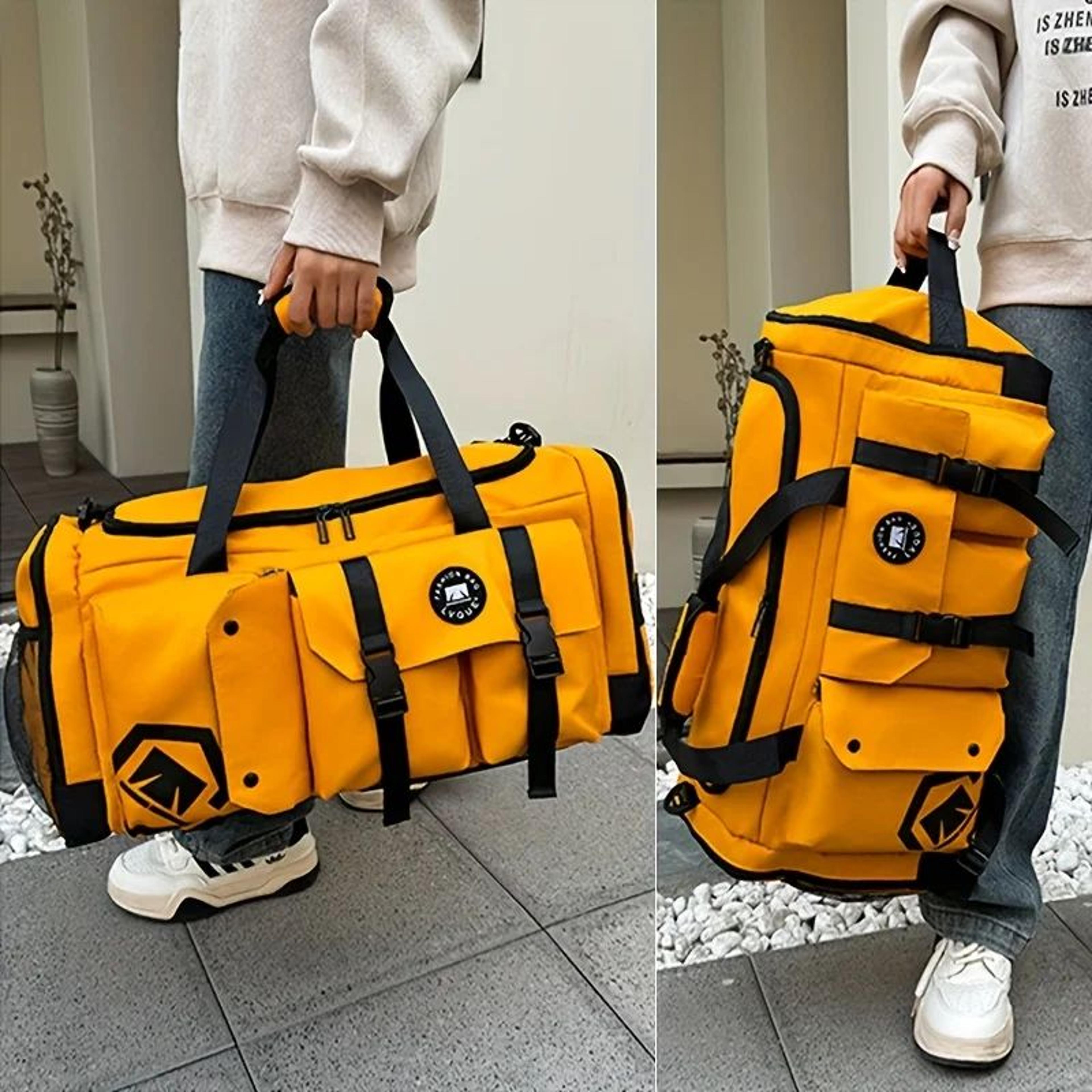 all-in-one wet dry separation backpack with shoe compartment, large-capacity travel & gym daypack