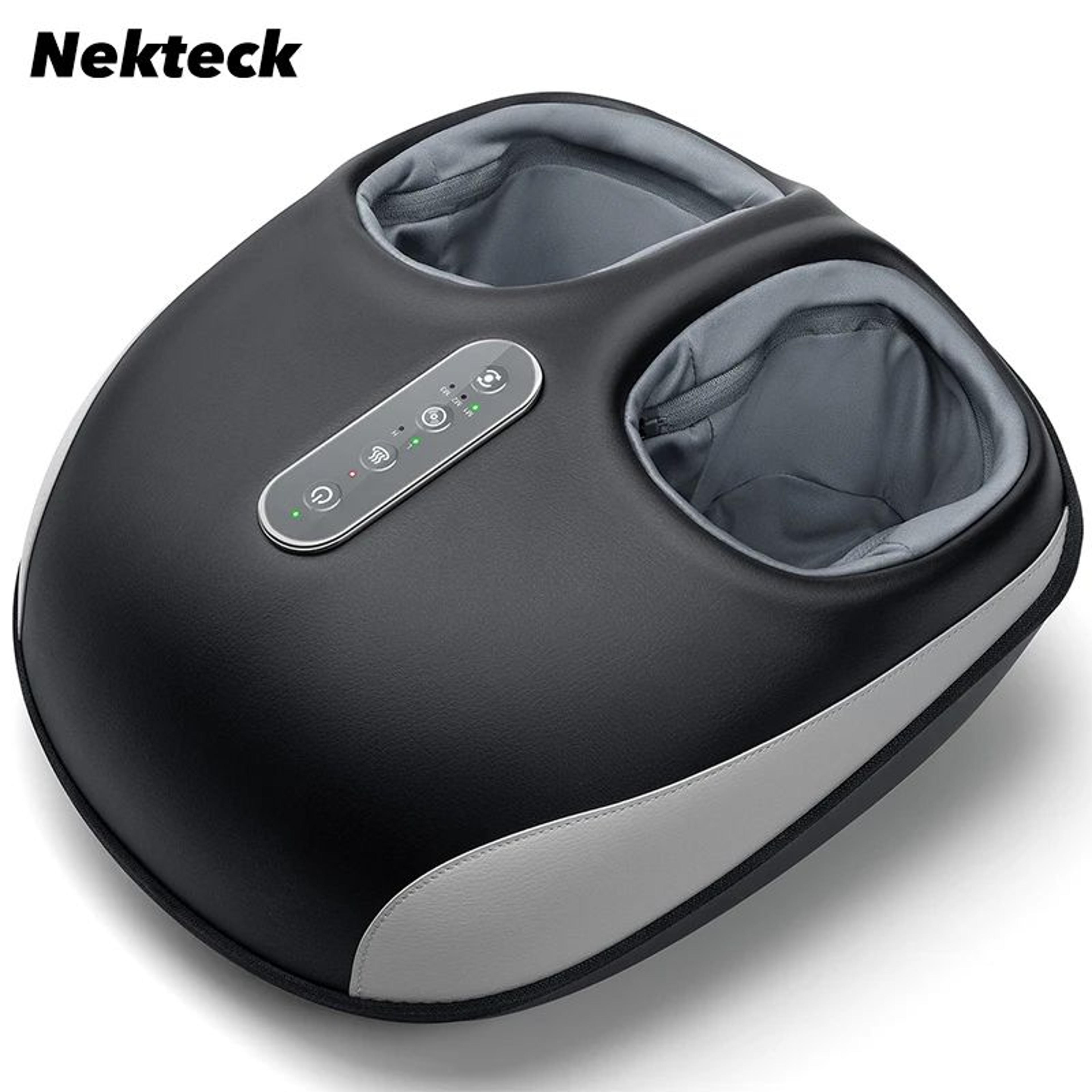 ultimate deep-relax foot massager machine - shiatsu kneading, air compression & heat therapy