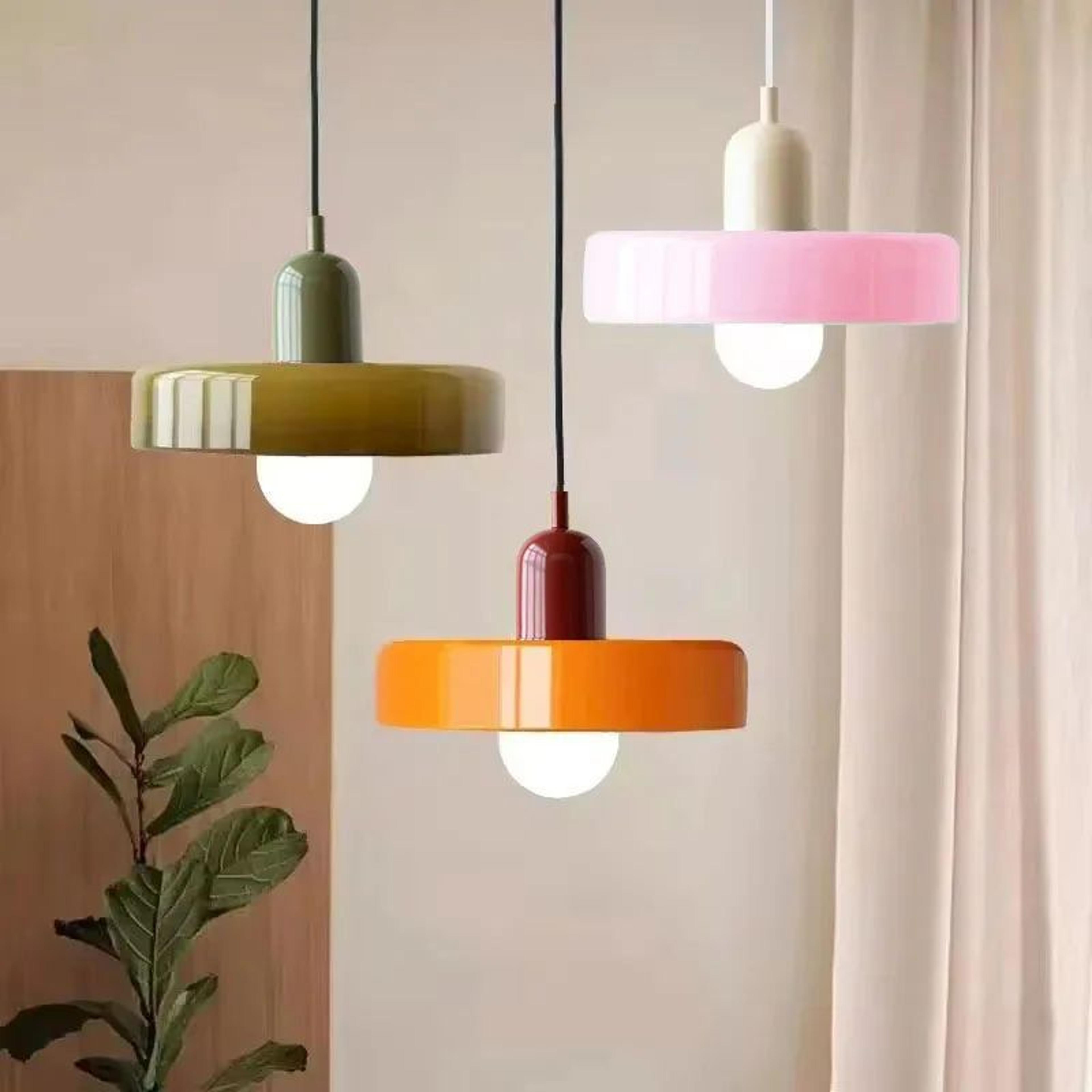 nordic elegance retro glass pendant light – led indoor hanging light fixture for living room & dining