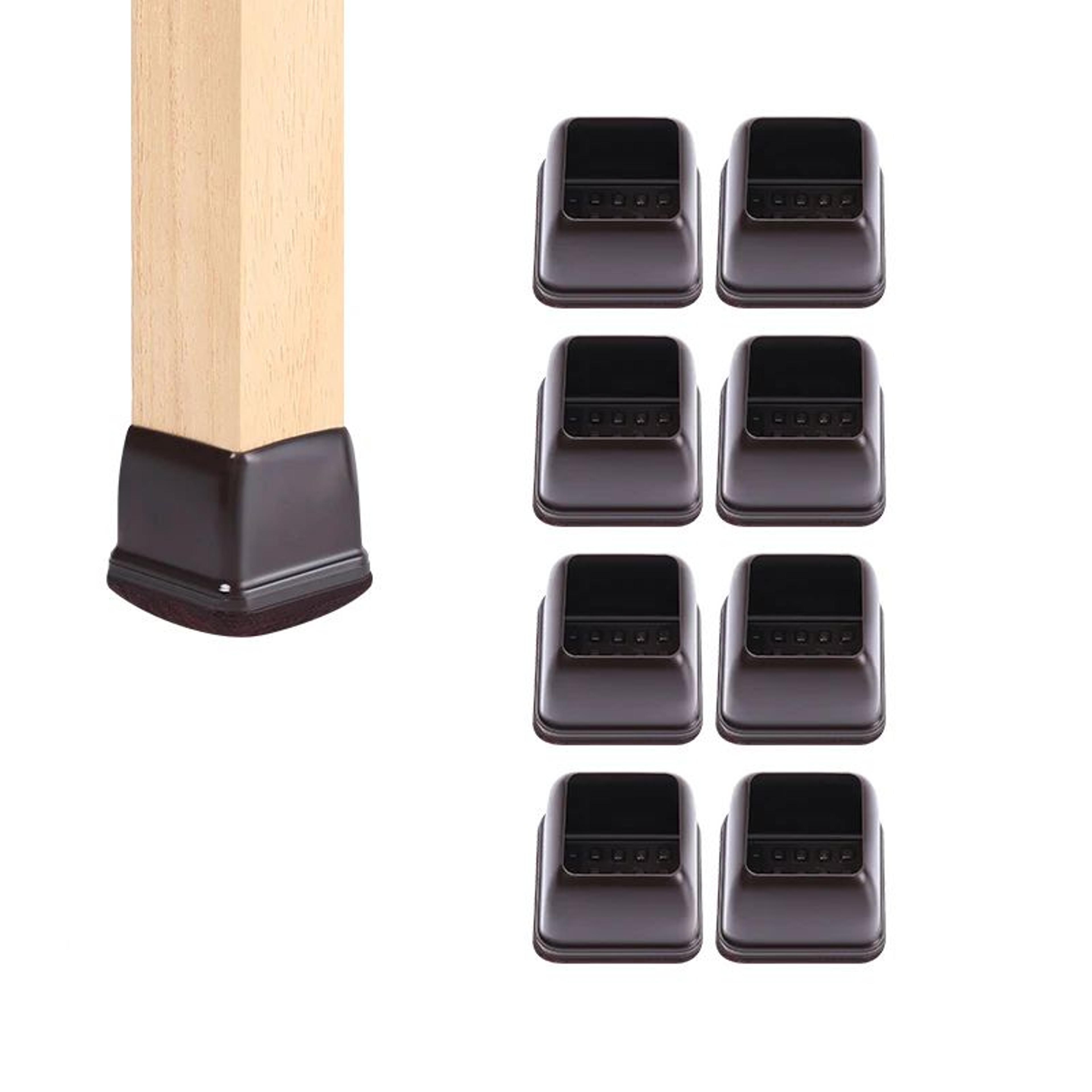 premium chair leg caps – heavy-duty rubber feet & felt furniture leg protectors (fits round & square legs)