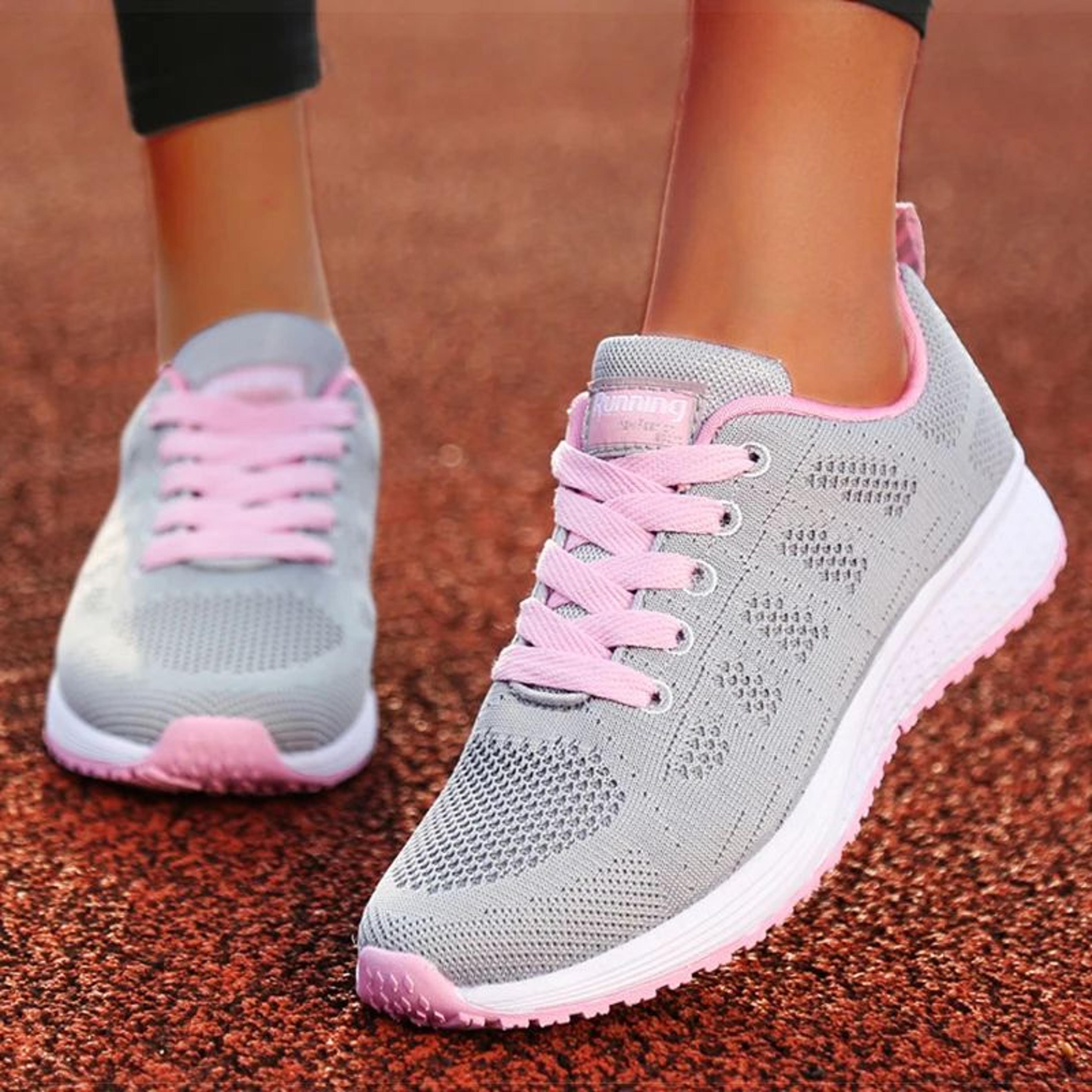 cloudstep lightweight lace-up flats for women - breathable nurse & walking sneakers (plus sizes)