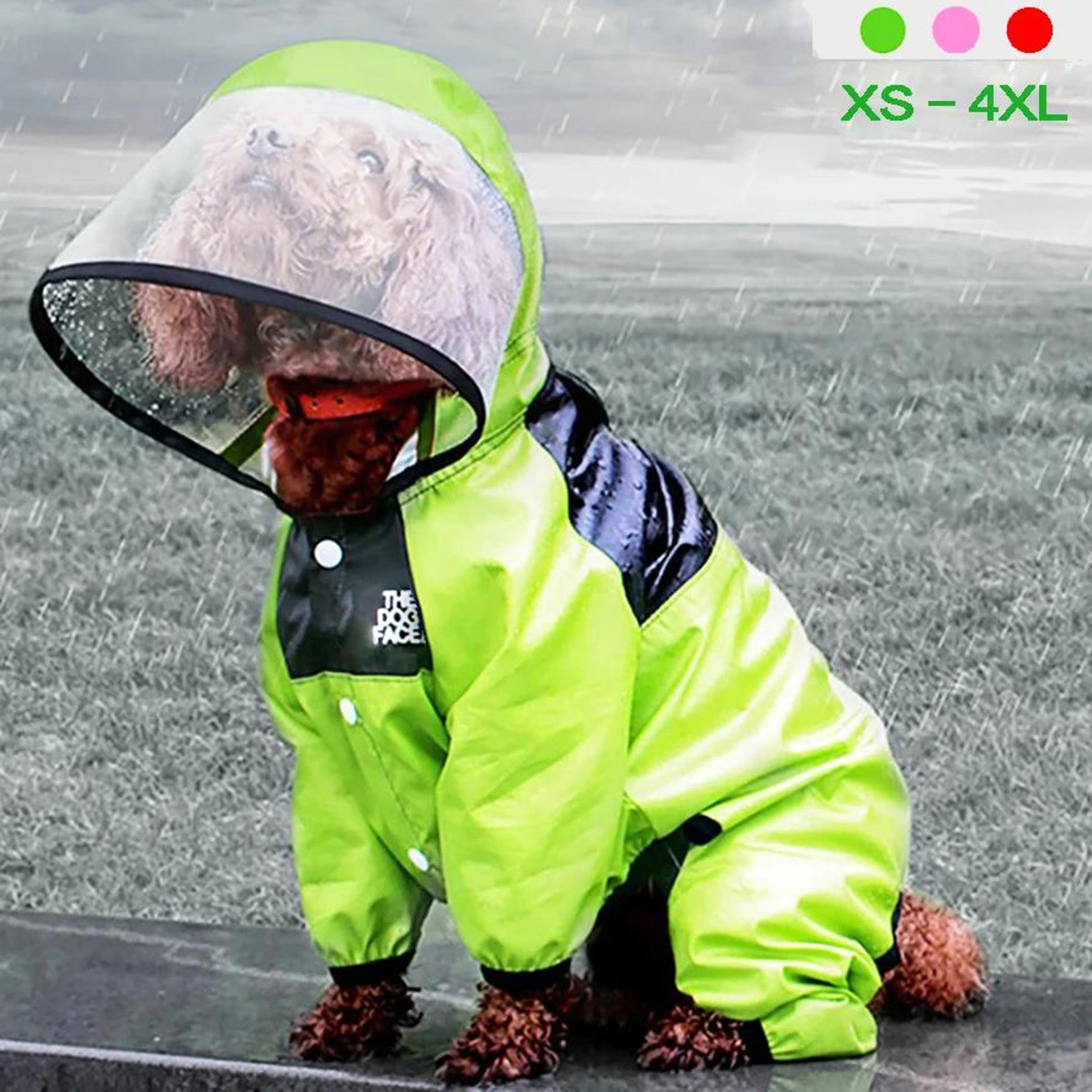 premium waterproof dog raincoat – water-resistant pet raincoat jacket for all breeds