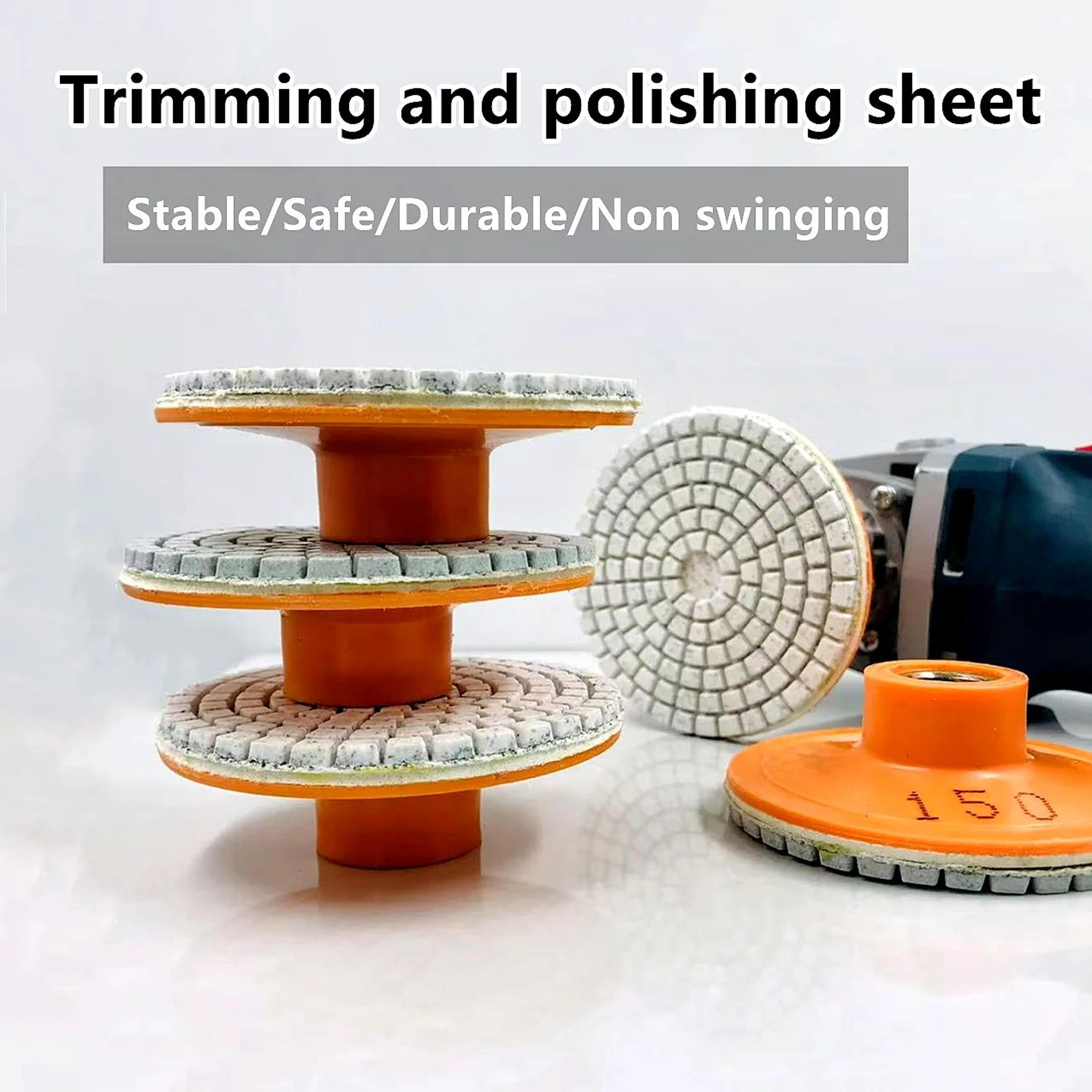 premium 80mm m14 angle grinder tile trimming & polishing disc for marble, porcelain & granite edges